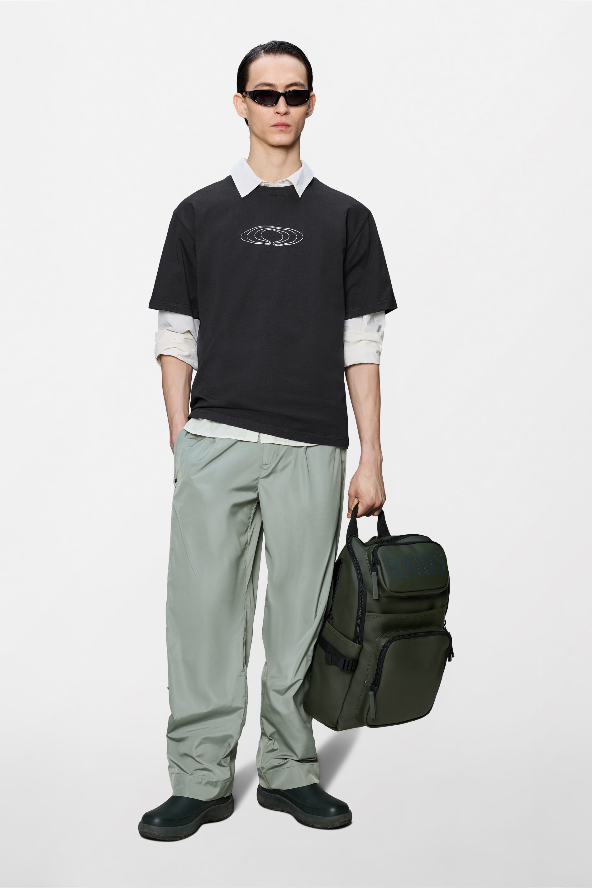 RAINS Classic T-shirt Splash Black Short Sleeve