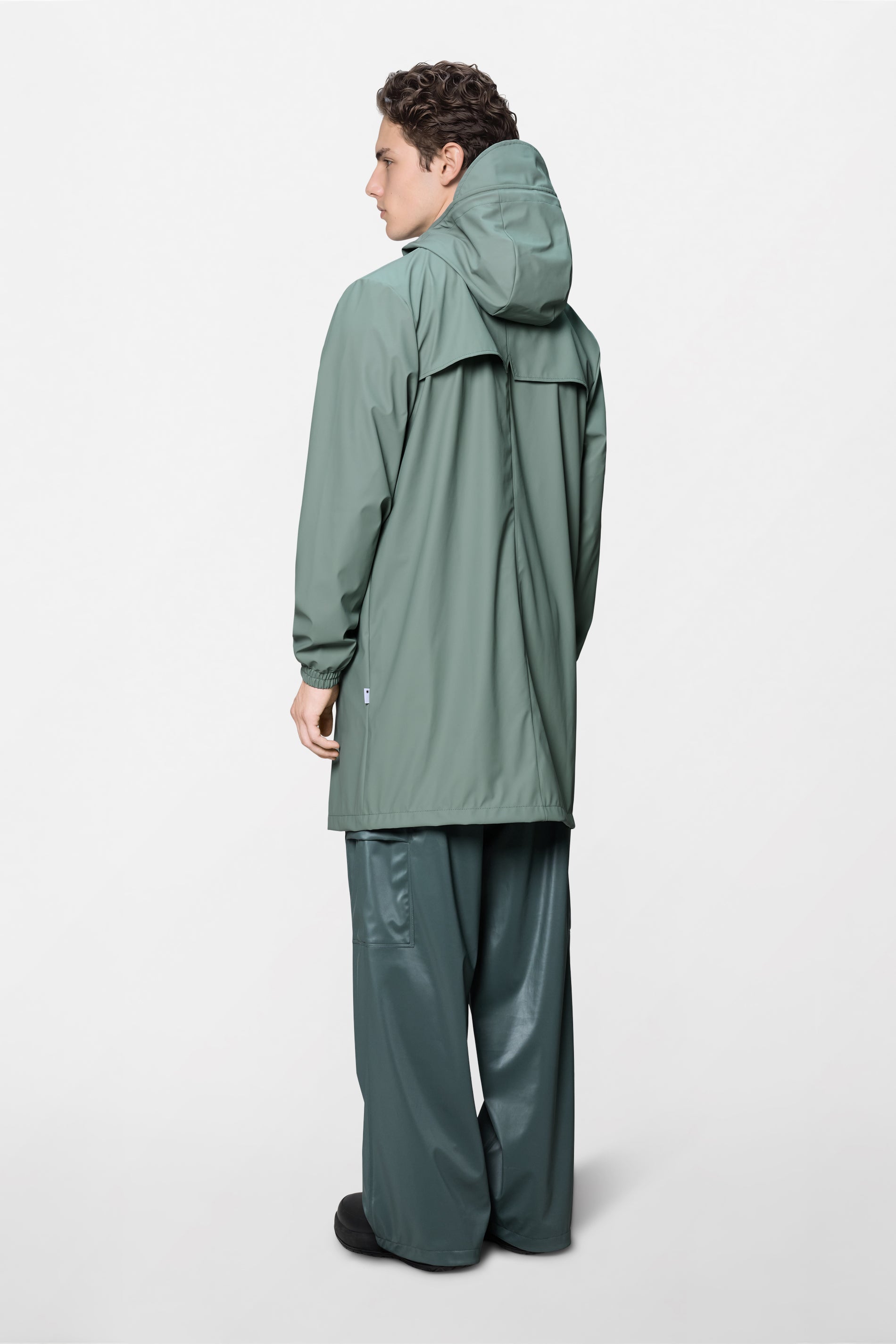 RAINS Long Storm Breaker Sage Jacket