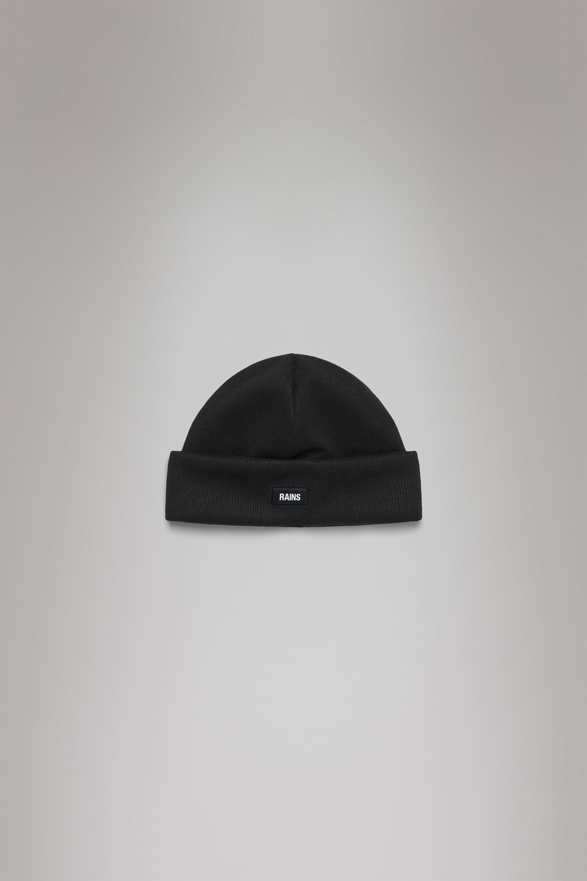 RAINS Ribbed Fleece Beanie Black Headwear