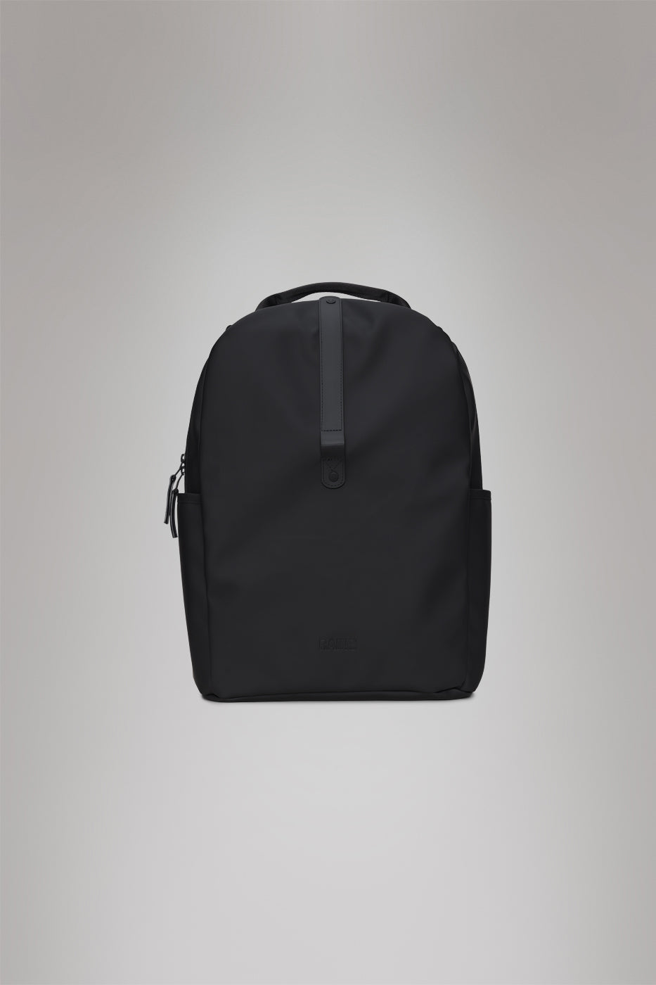 RAINS Clip Front Backpack Black Backpack