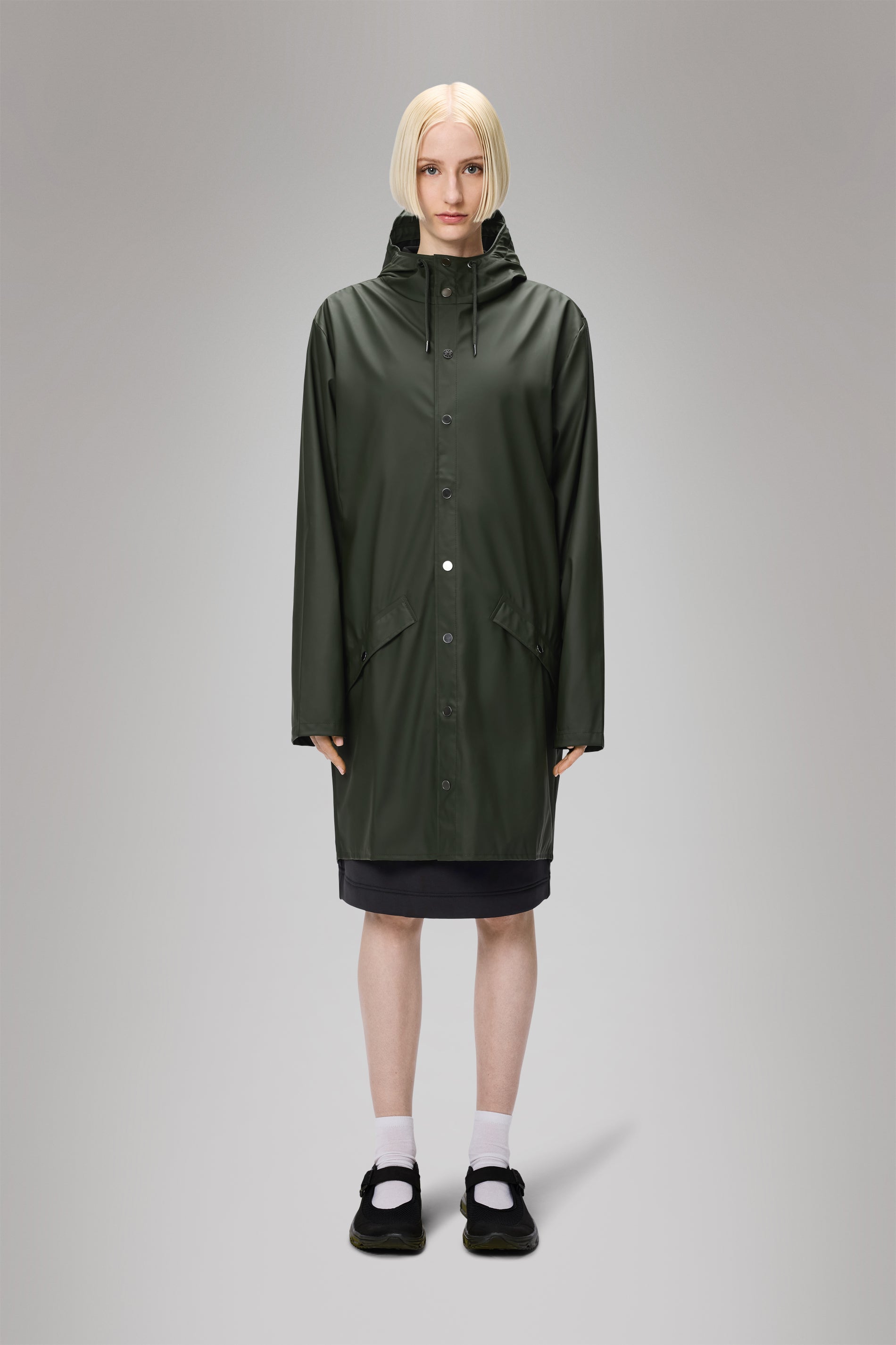 RAINS Long Jacket Green Jacket