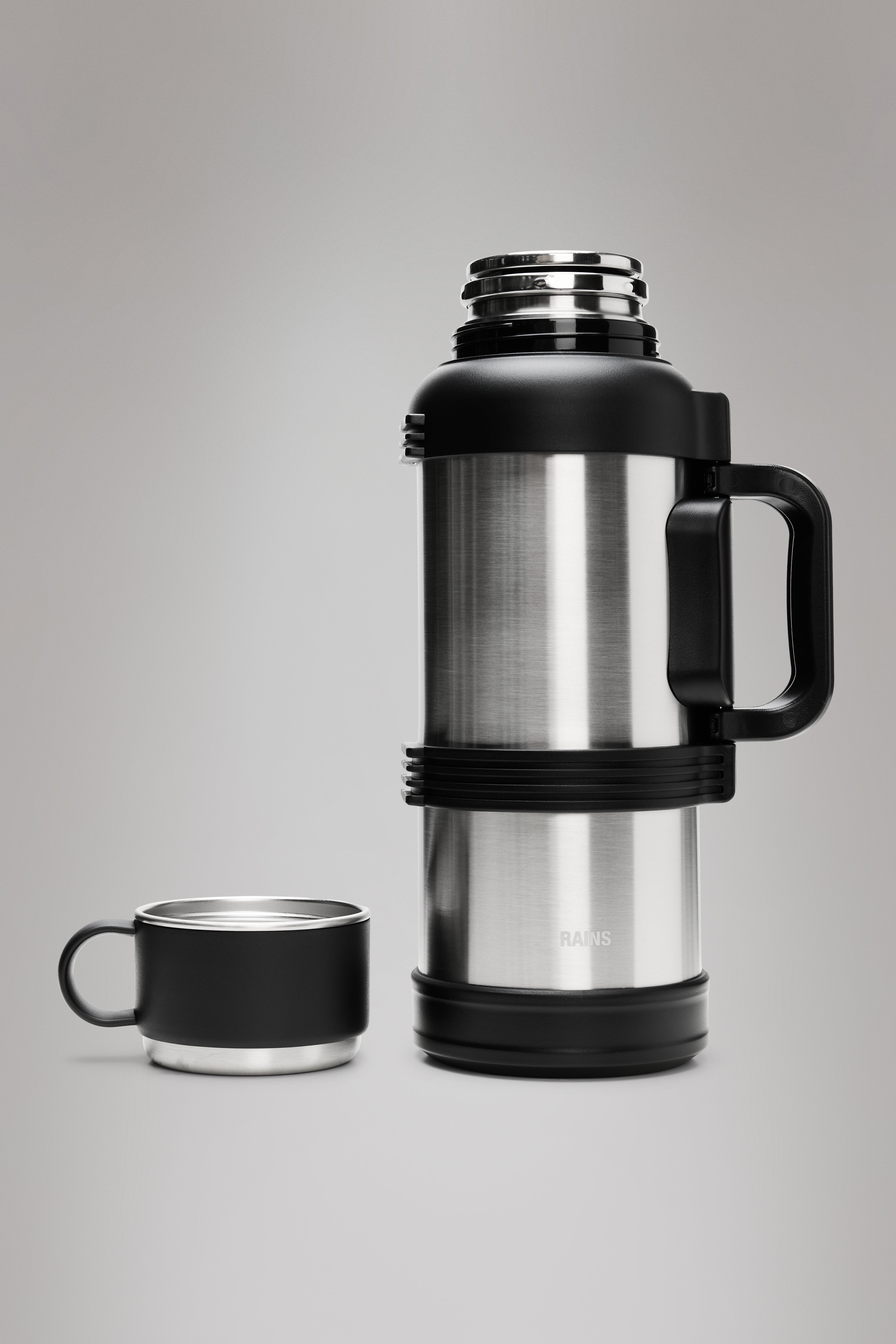 Rains Stainless Steel Tumbler Vacuum Flask 2000ml Steel Coffee Mugs