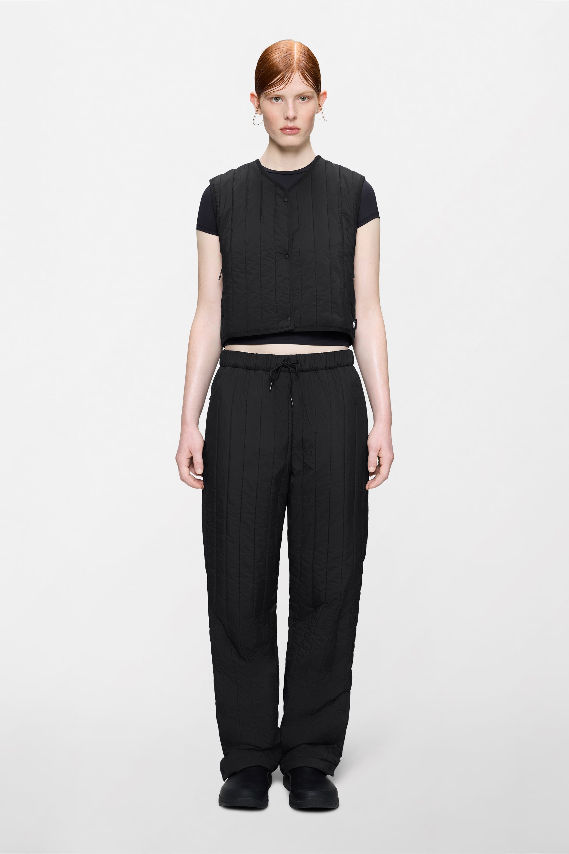 RAINS Banja Short Liner W Vest Black Short Sleeve