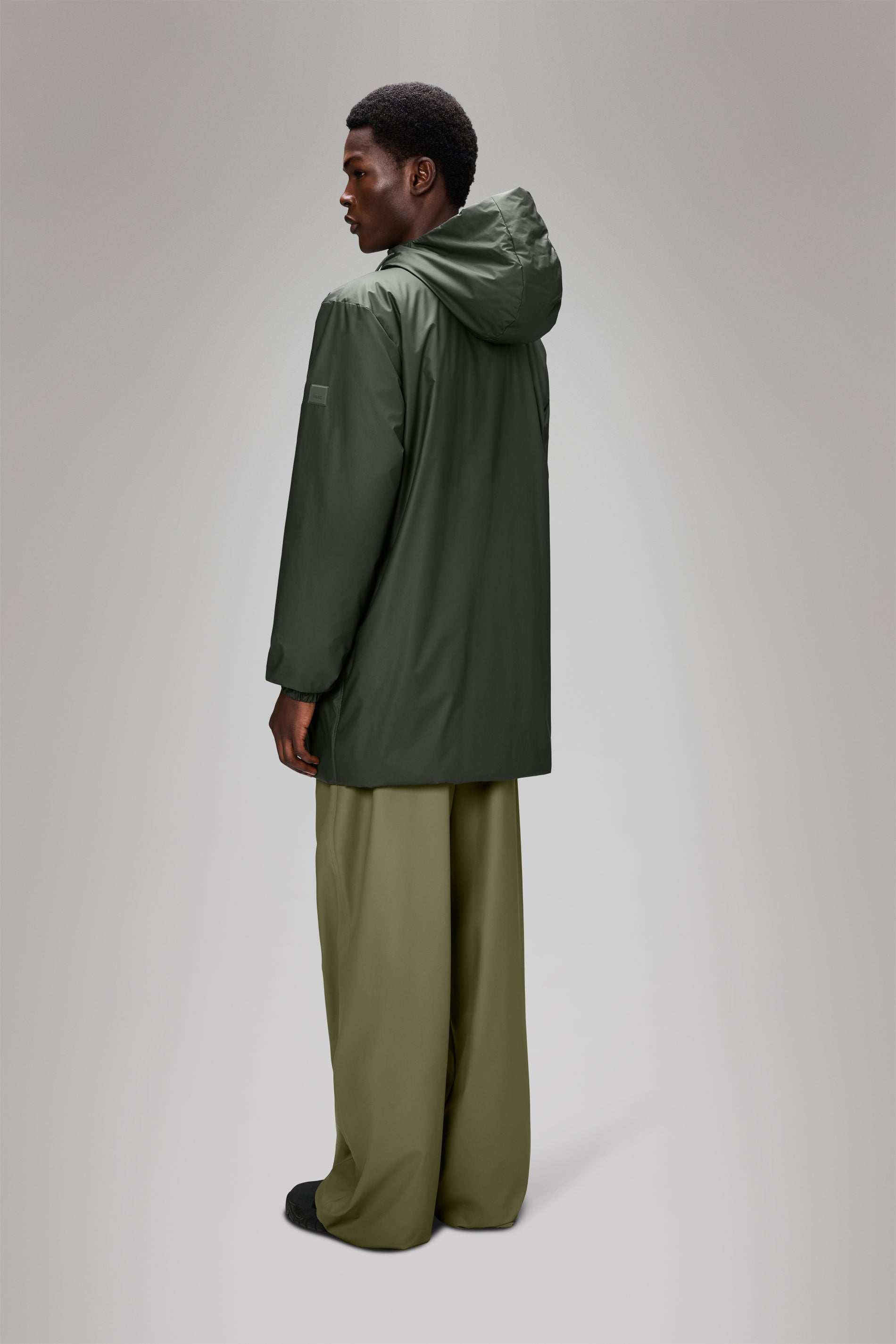 RAINS Lohja Long Insulated Jacket Green Jacket