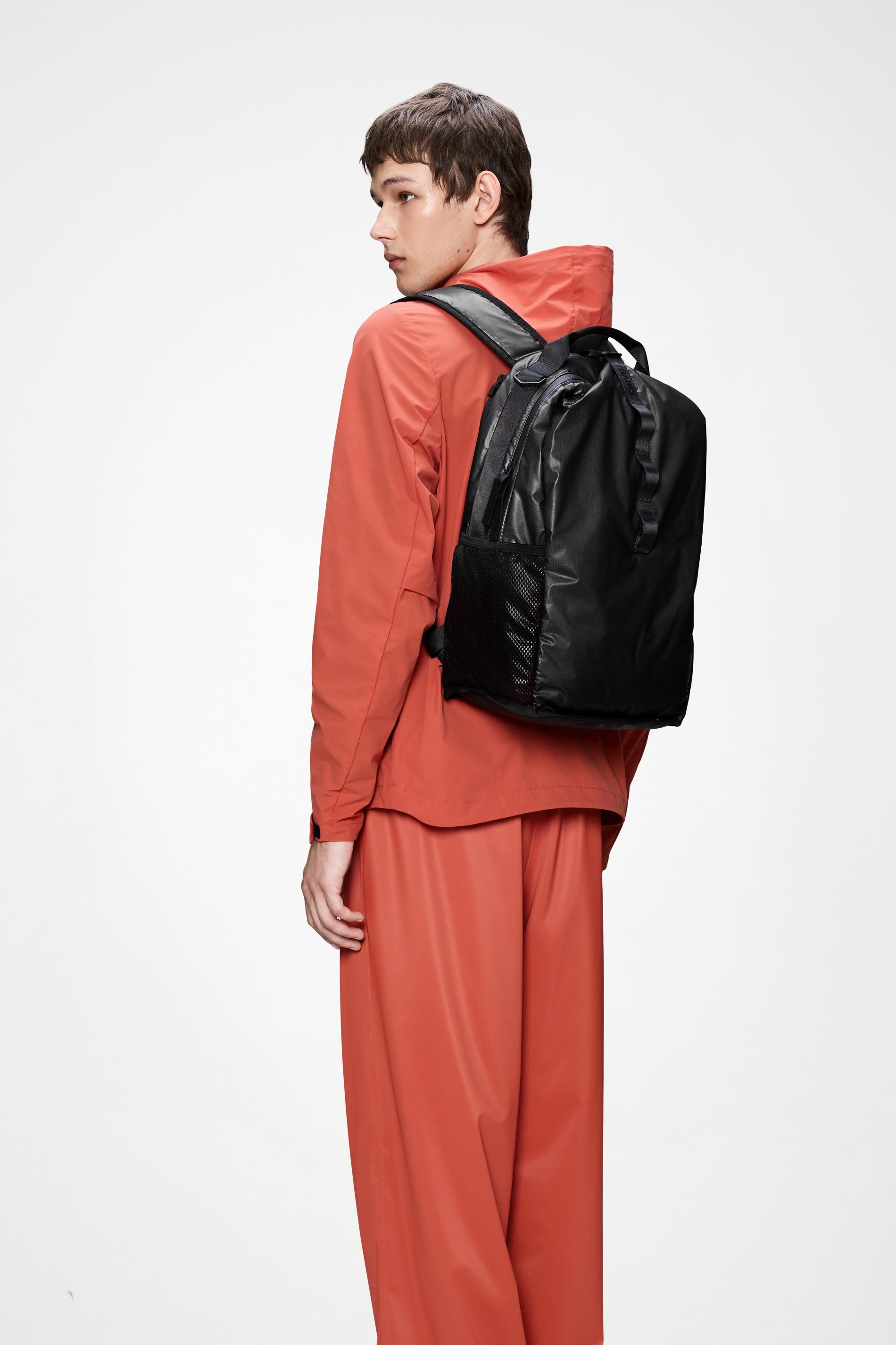 RAINS Sibu Clip Front Backpack Black Backpack