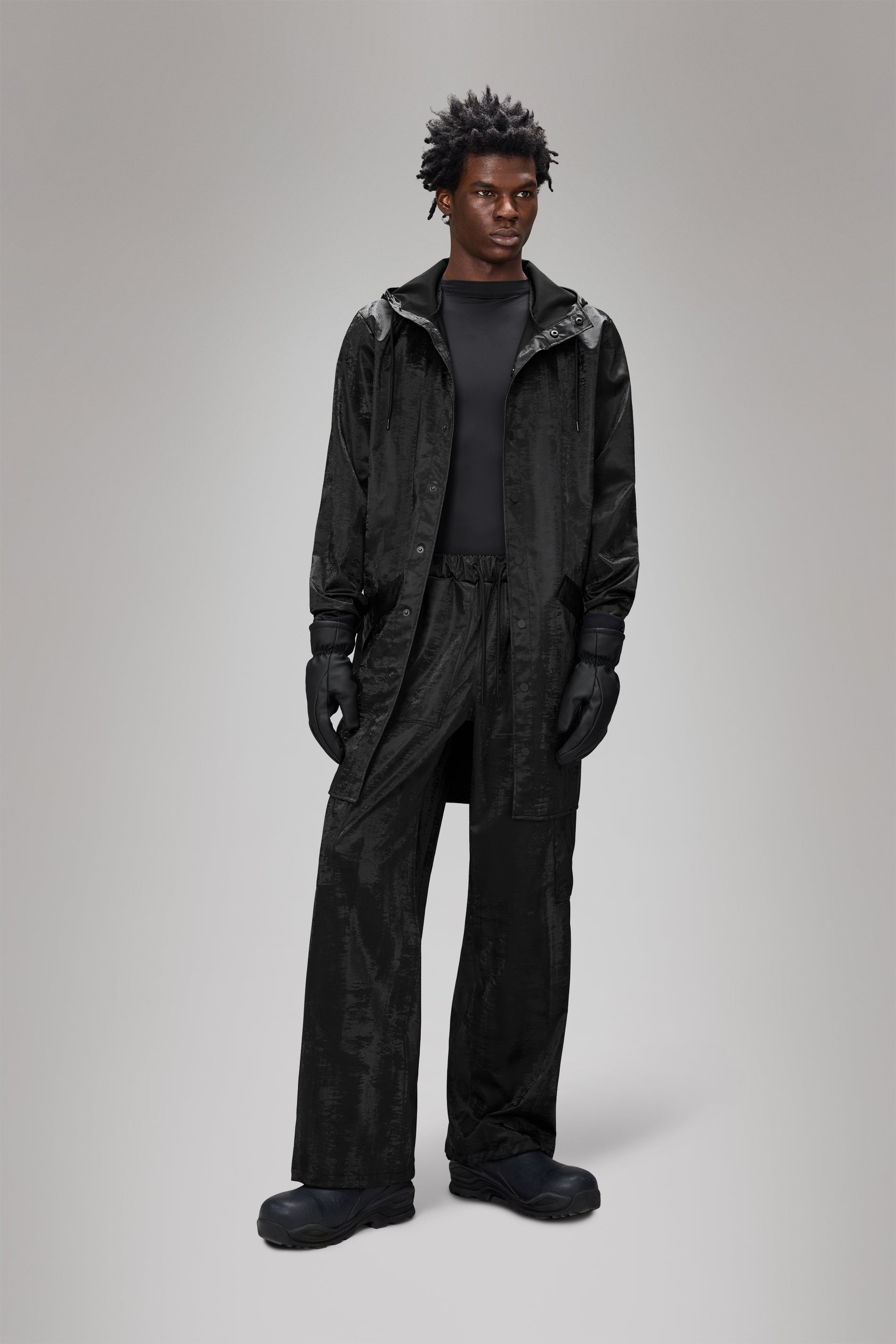 RAINS Long Jacket Coal Jacket