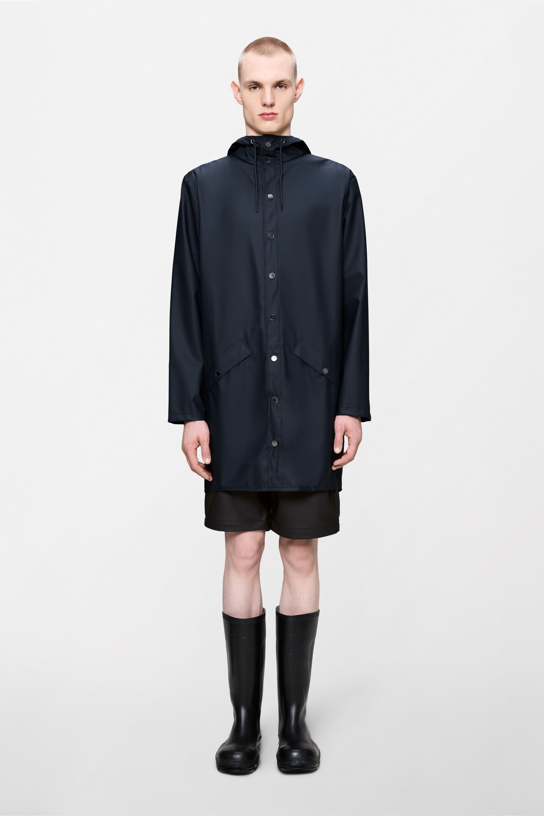 RAINS Long Jacket Navy Jacket