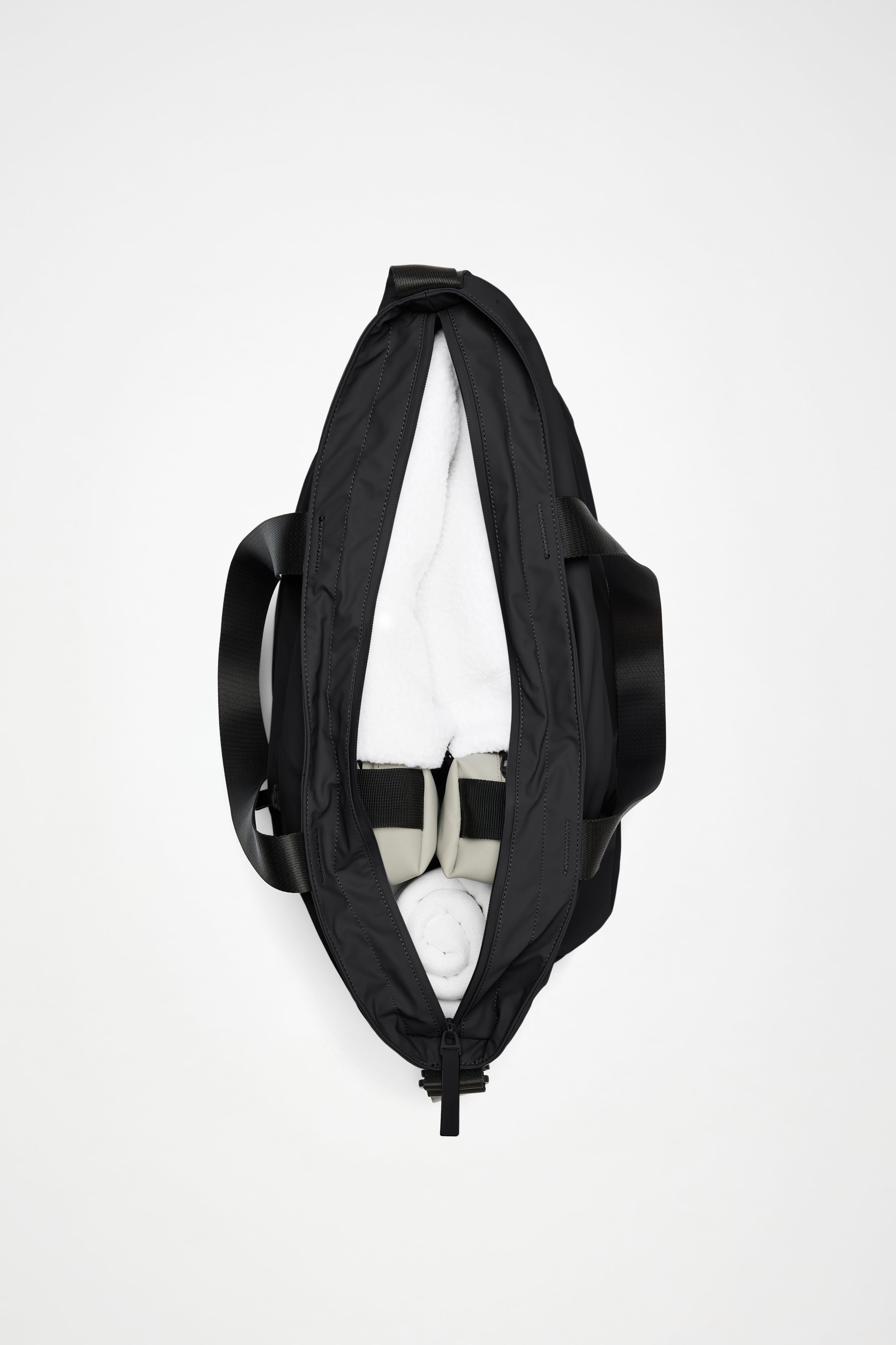 RAINS Dash Messenger Tote Bag Black Tote