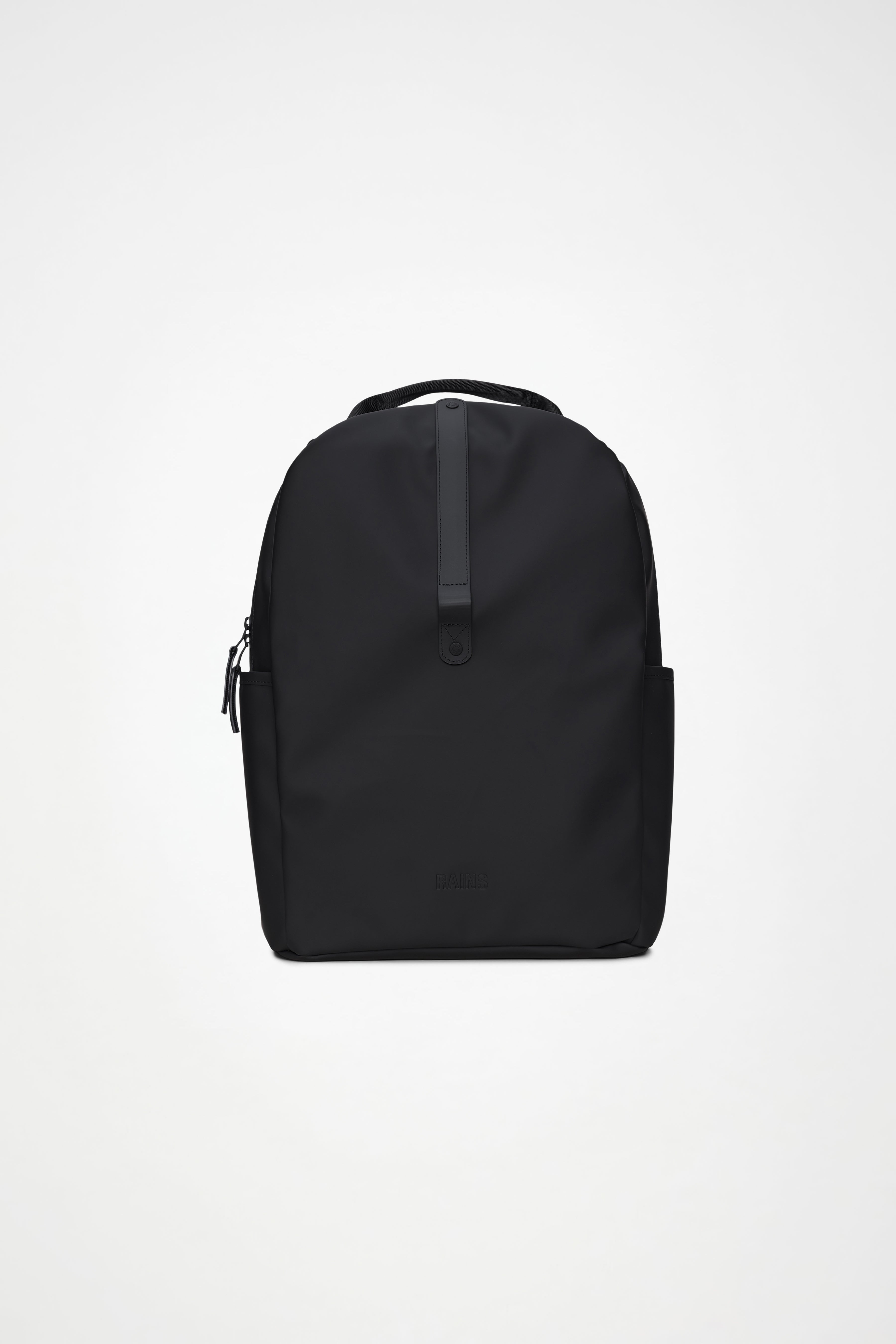 RAINS Clip Front Backpack Black Backpack