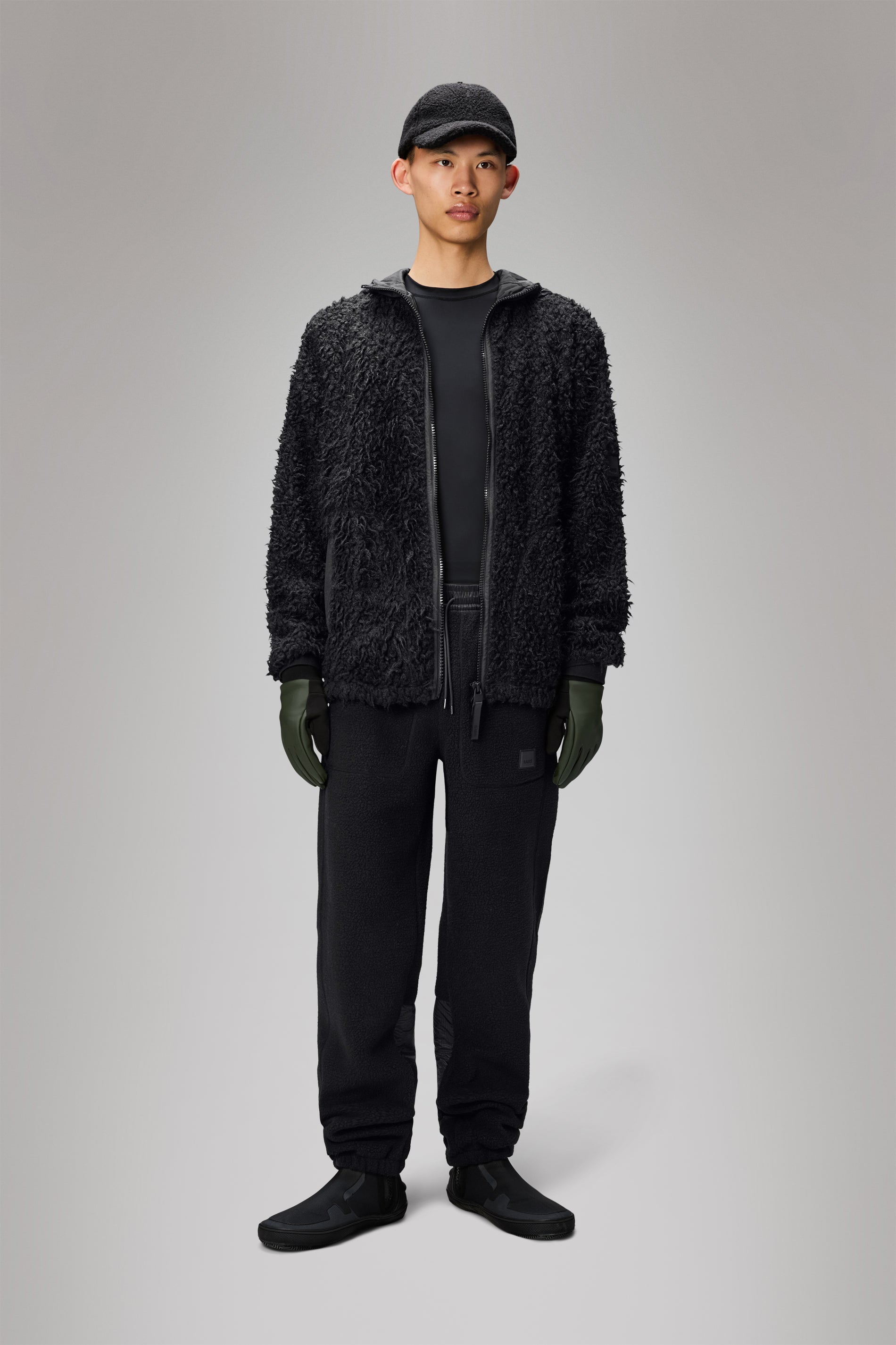 RAINS Yermo Fleece Pants Regular Black Pants