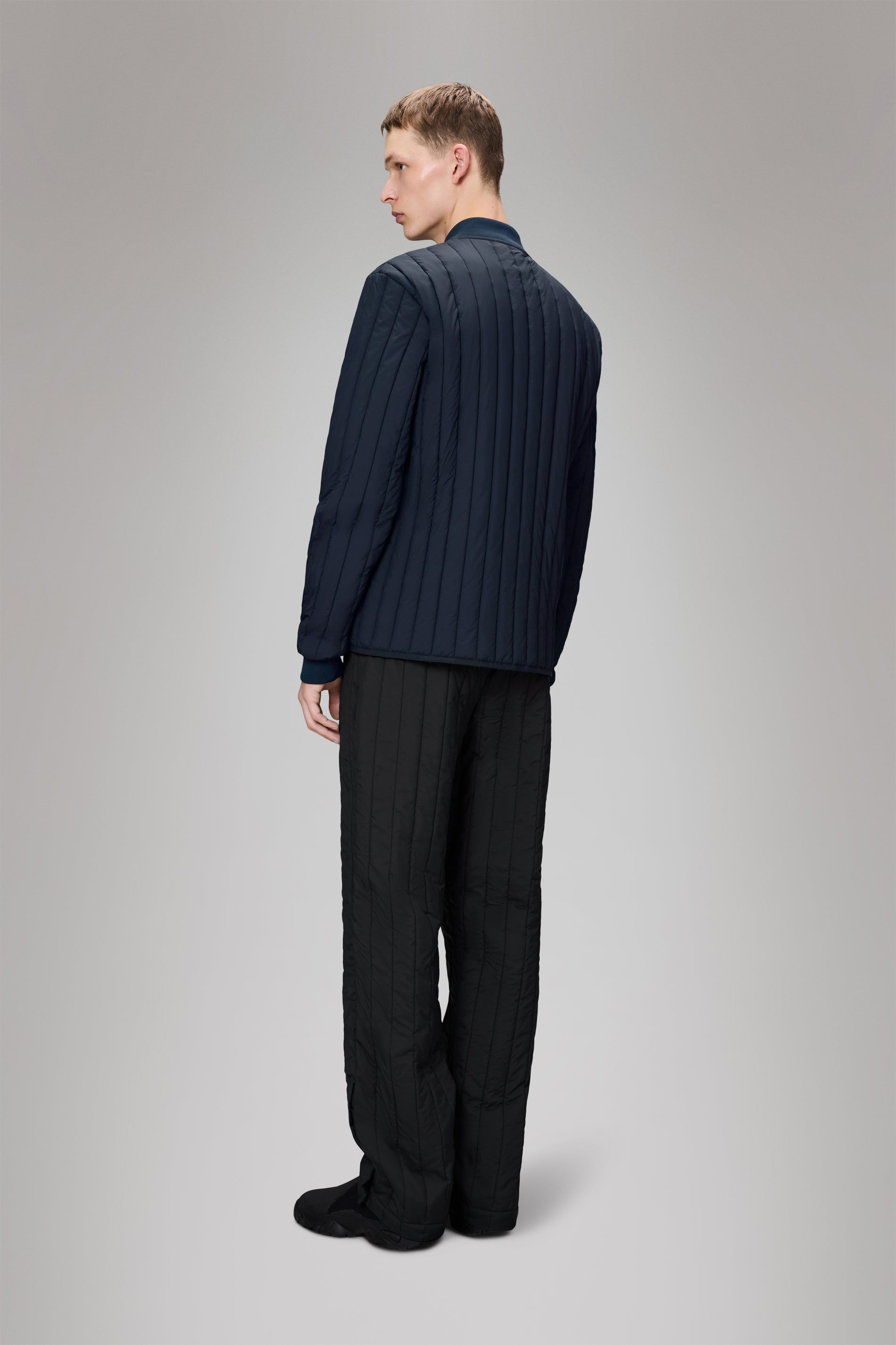 RAINS Banja Liner Bomber Jacket Navy Overshirt