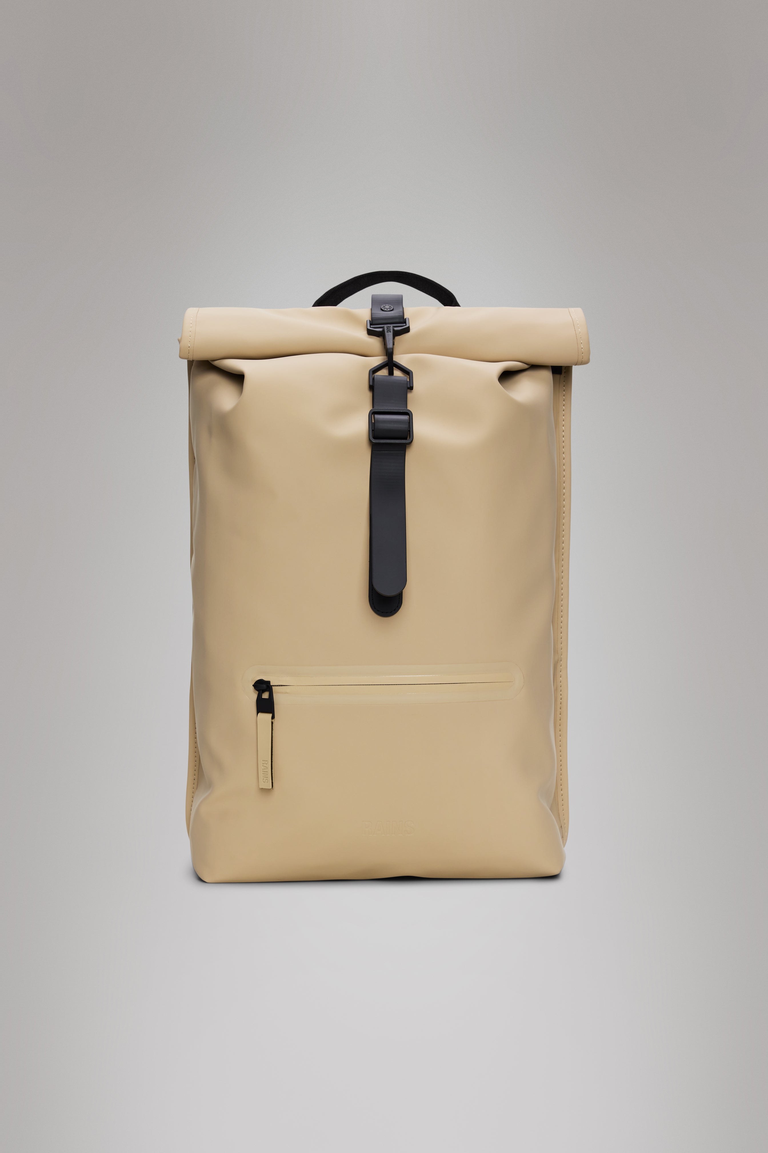 RAINS Rolltop Rucksack Sand Backpack
