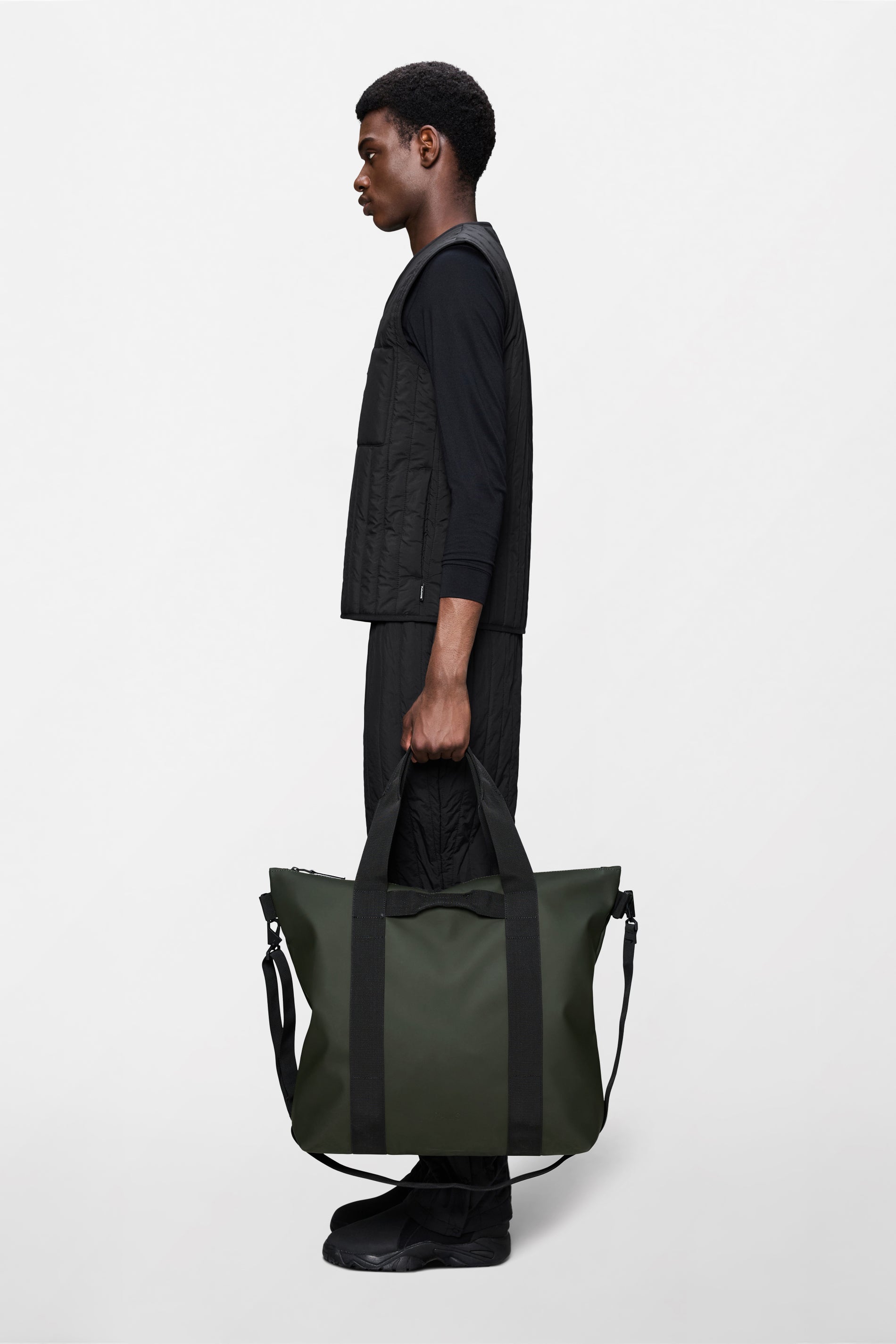 RAINS Tote Bag Green 23L H44 x D11 x W55 cm Tote