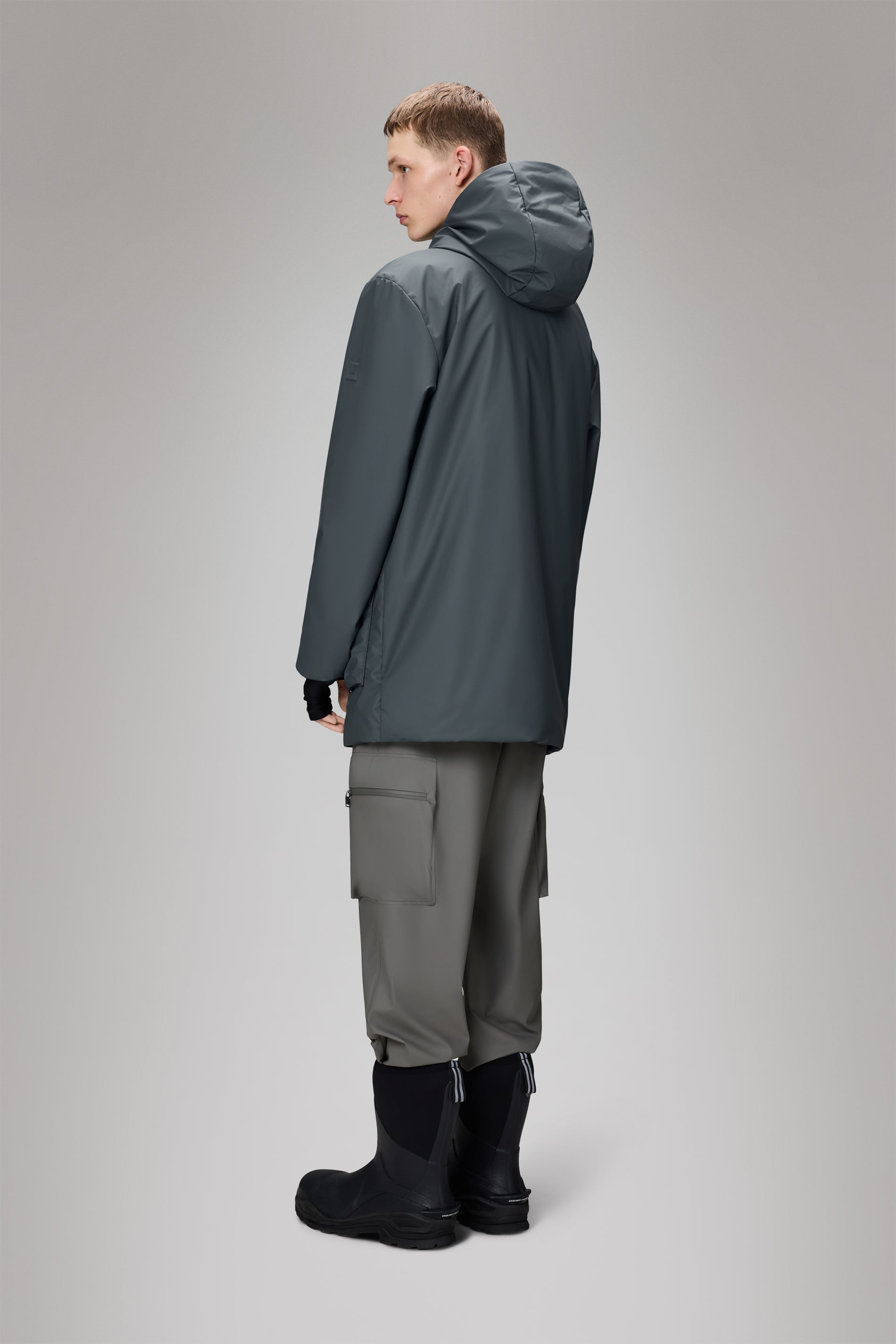 RAINS Lohja Long Insulated Cargo Jacket Lagoon Jacket