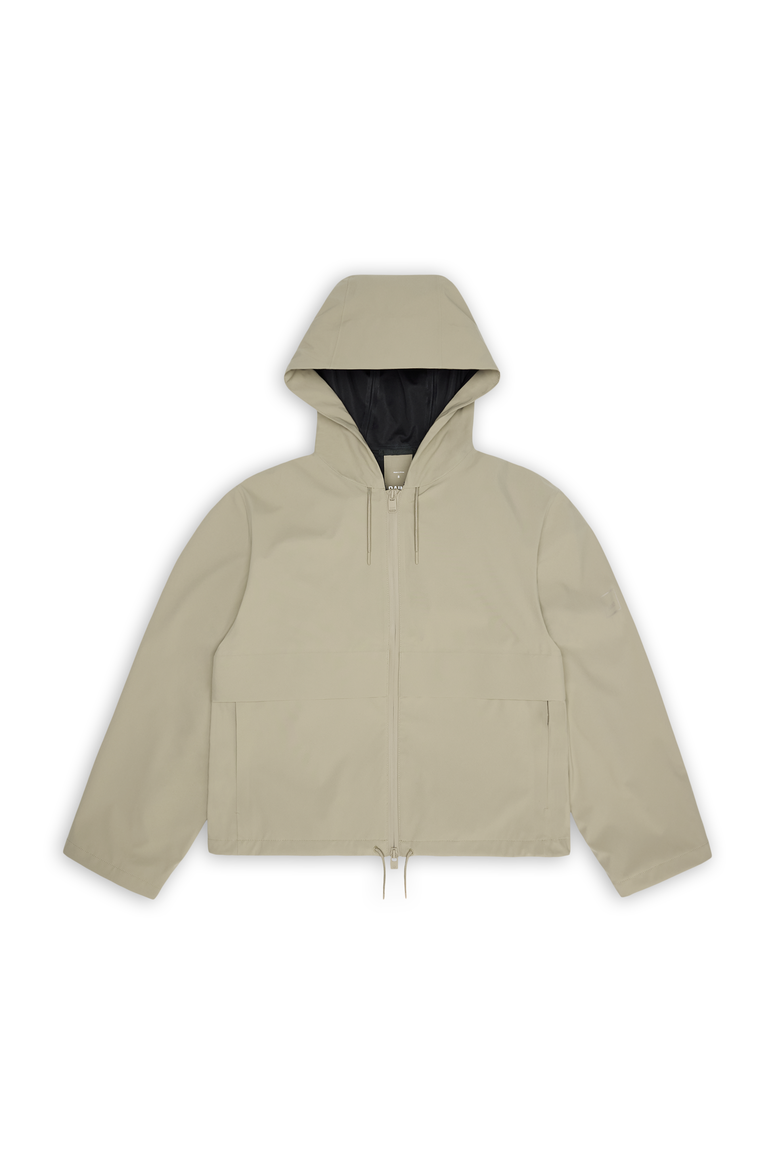 RAINS Suva Hardshell Short String W Jacket Beige Jacket