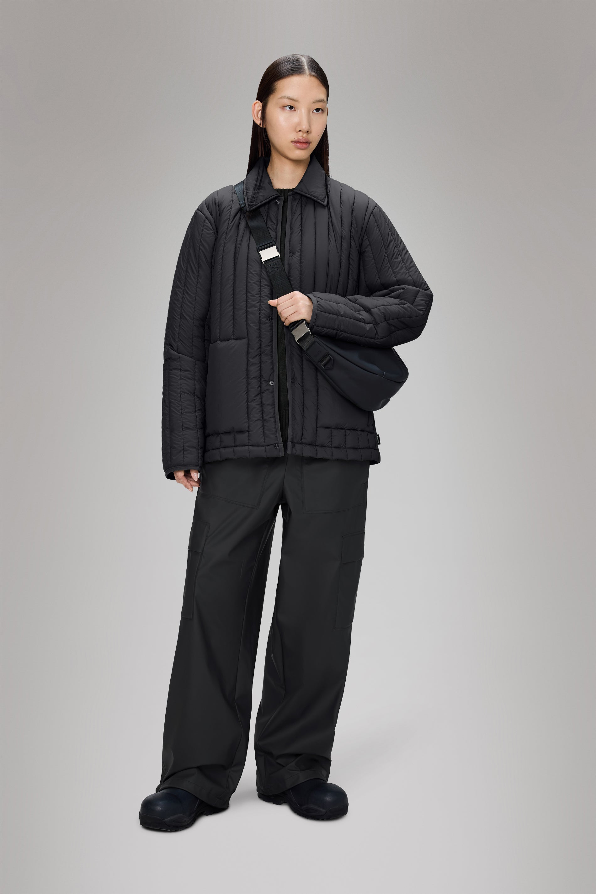 RAINS Banja Liner Overshirt Black Overshirt