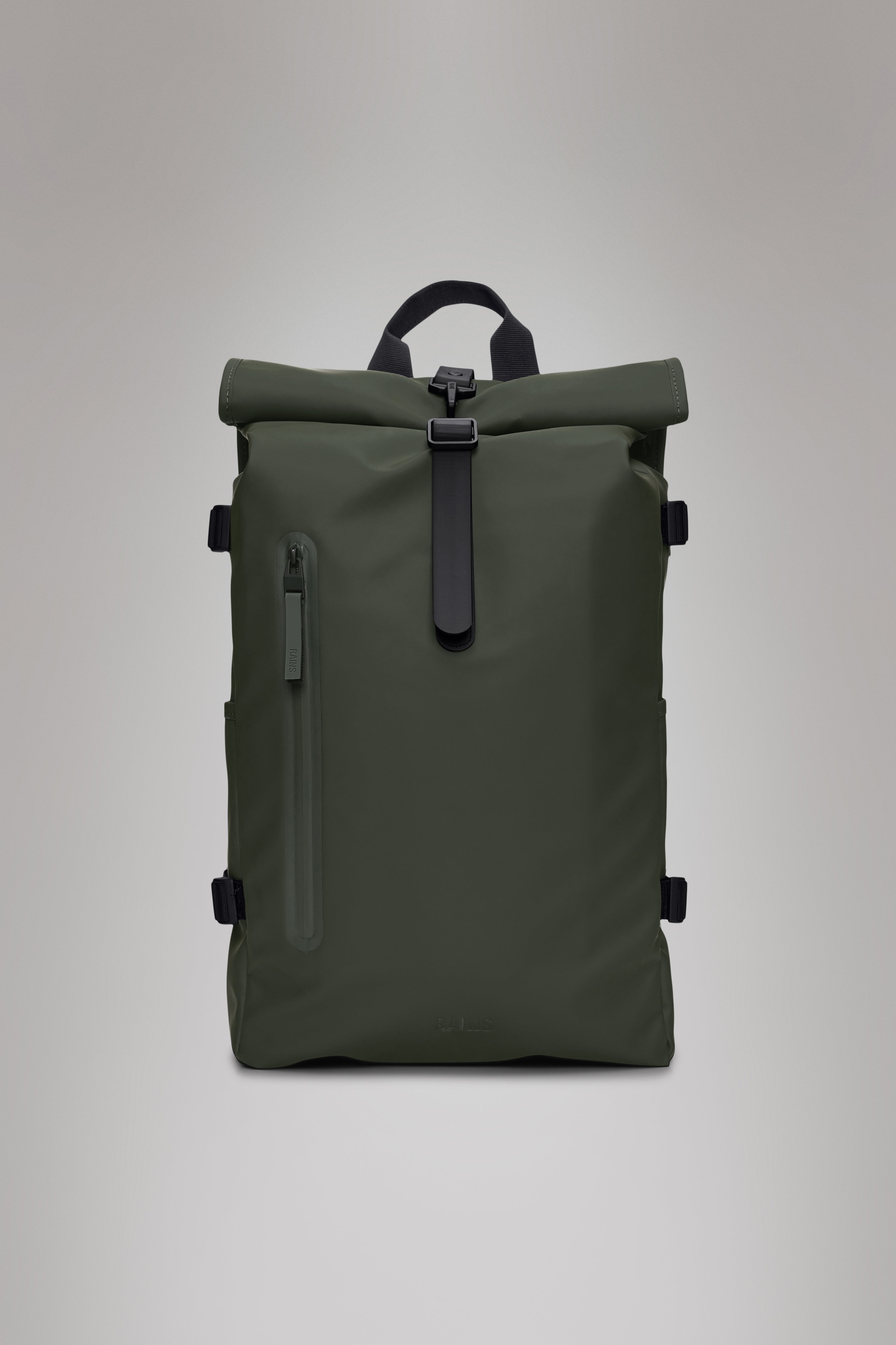 RAINS Rolltop Rucksack Large Green 23L H52 x D14 x W32 cm Backpack