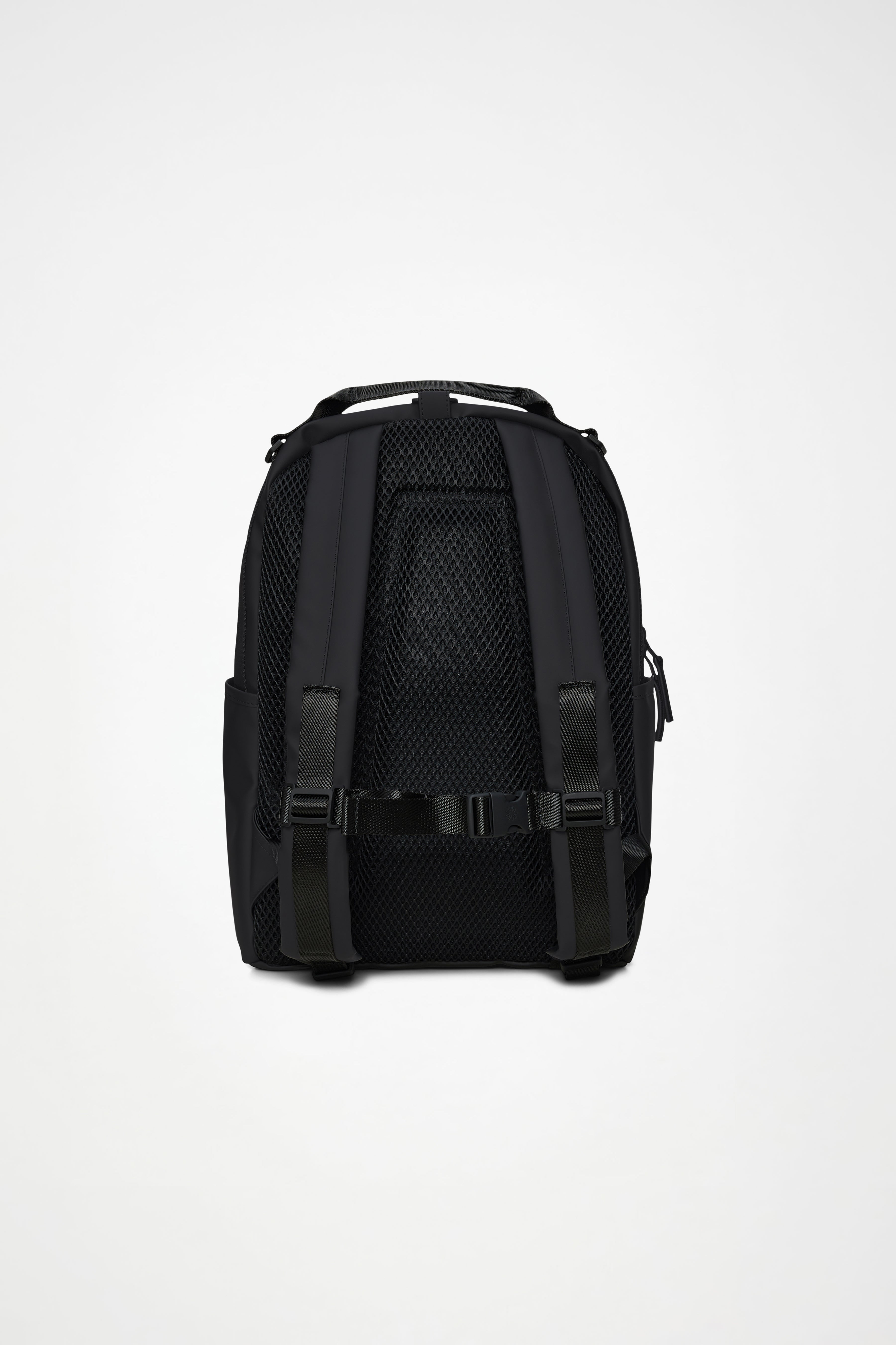 RAINS Clip Front Backpack Black Backpack