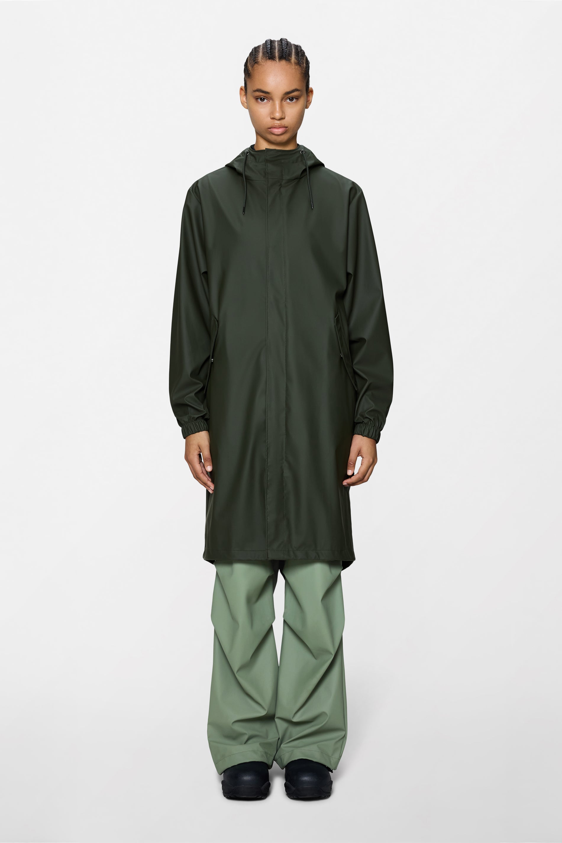 RAINS Fishtail Parka Green Jacket
