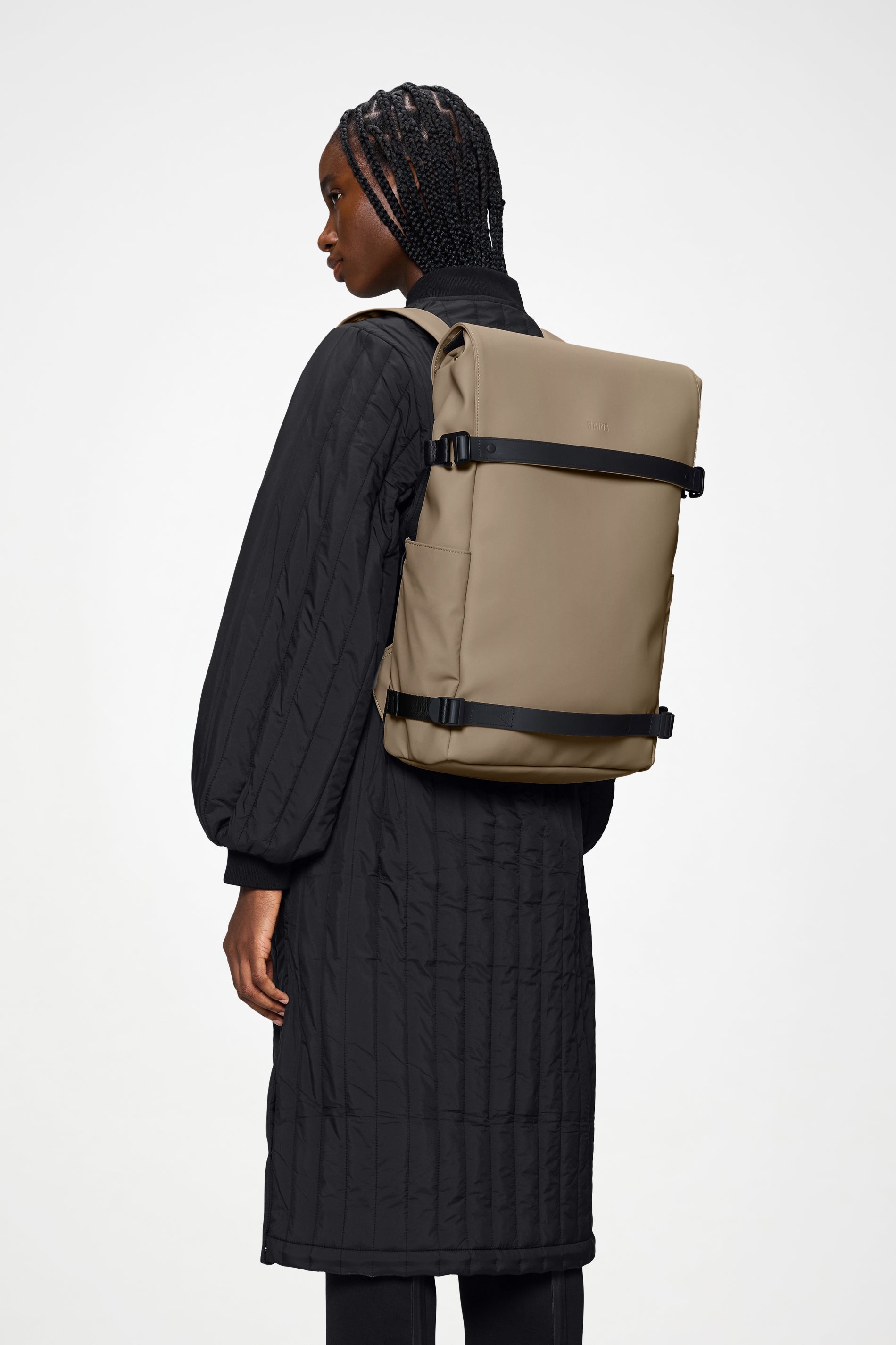 RAINS OTG Backpack Beige Backpack