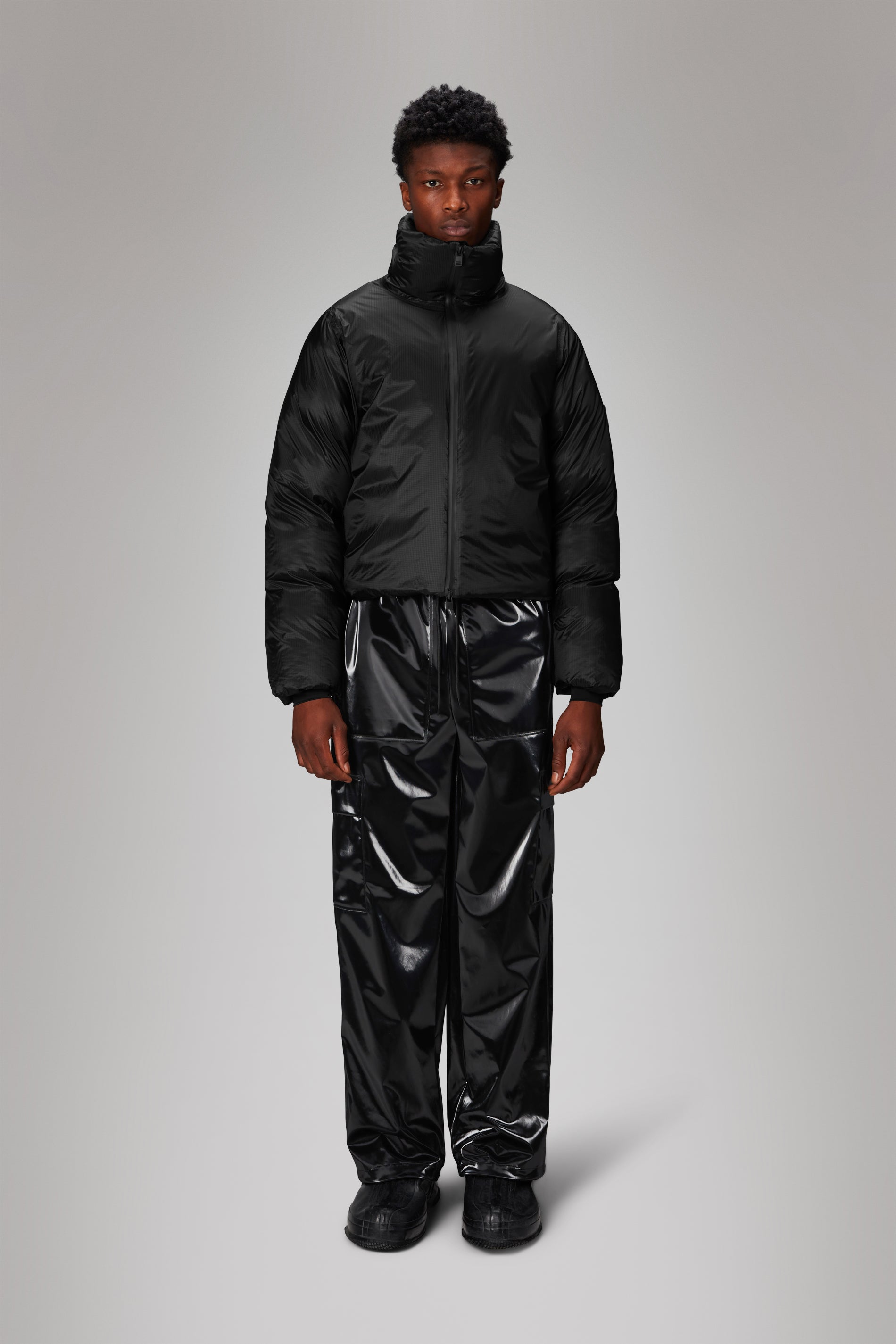 RAINS Kevo Short Puffer Jacket Black Jacket