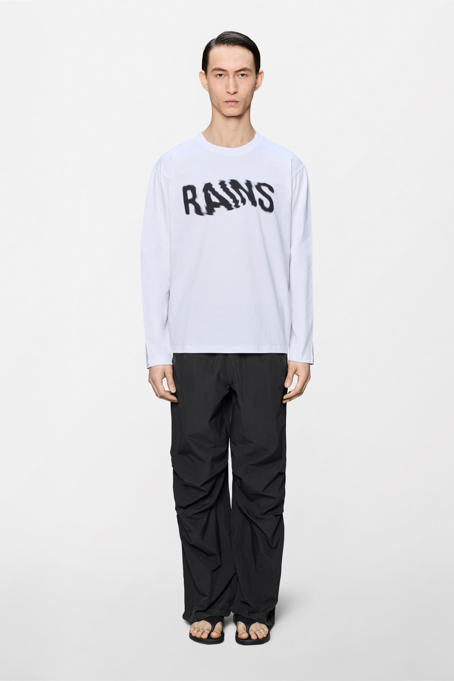 RAINS Classic Long Sleeve T-shirt Ripple White Long Sleeve