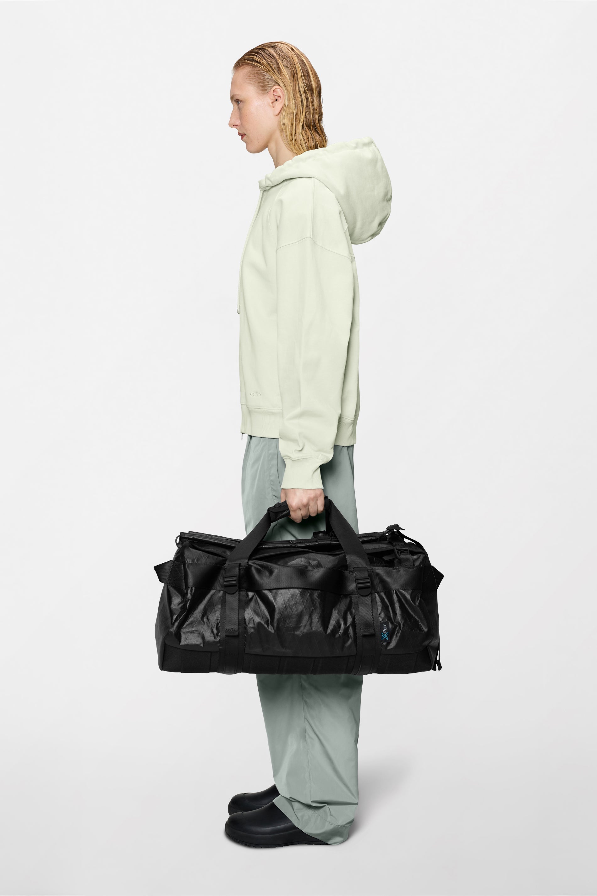 RAINS TexXel Duffel Bag Small Jet Black 42.50L H28 x D28 x W55 cm Duffel