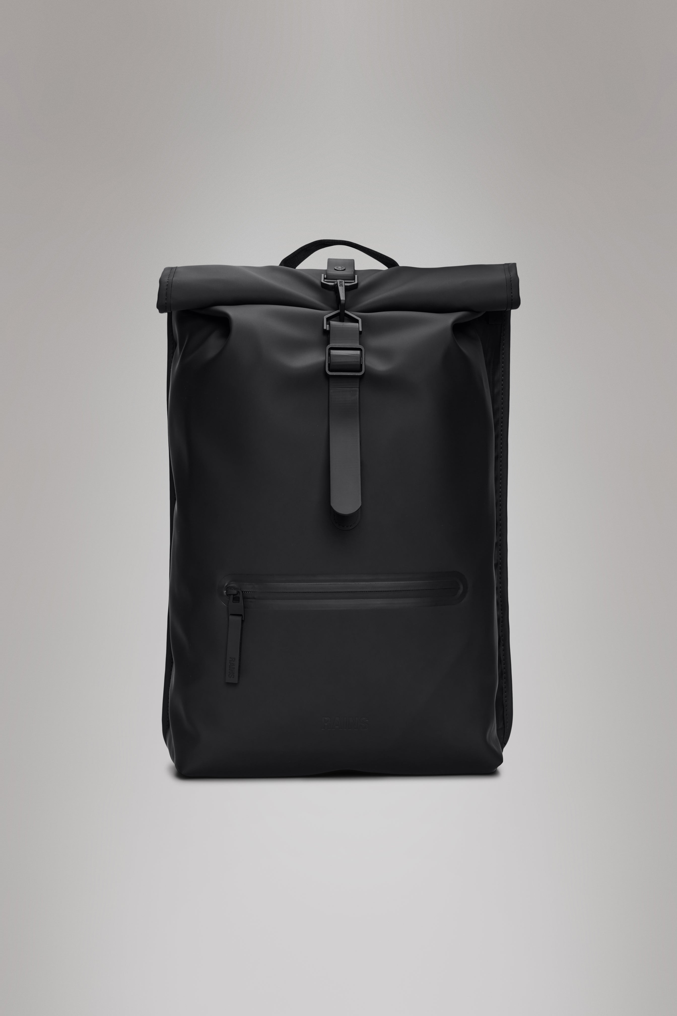 RAINS Rolltop Rucksack Black 17L H60 x D11 x W32 cm Backpack