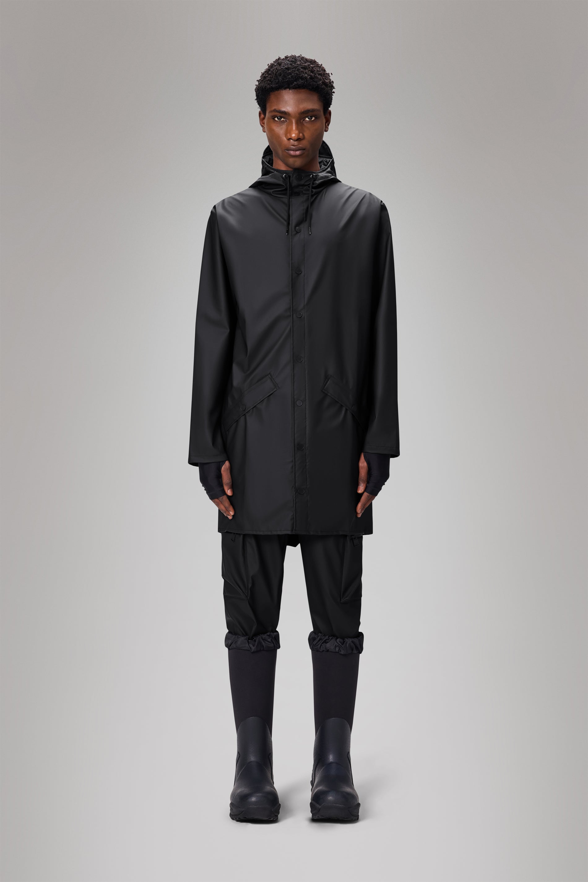 RAINS Long Jacket Black Jacket