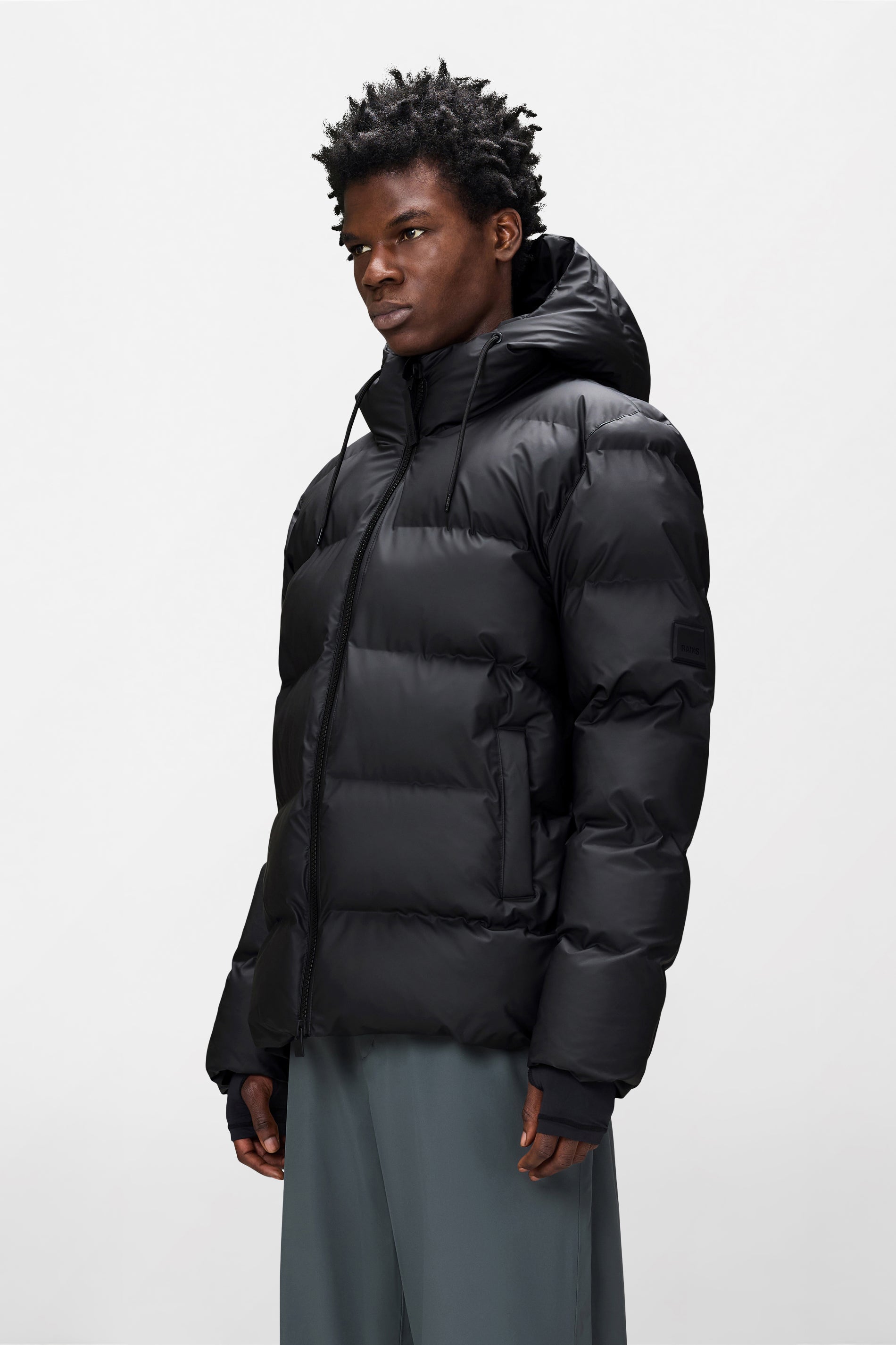 RAINS Alta Puffer Jacket Black Jacket