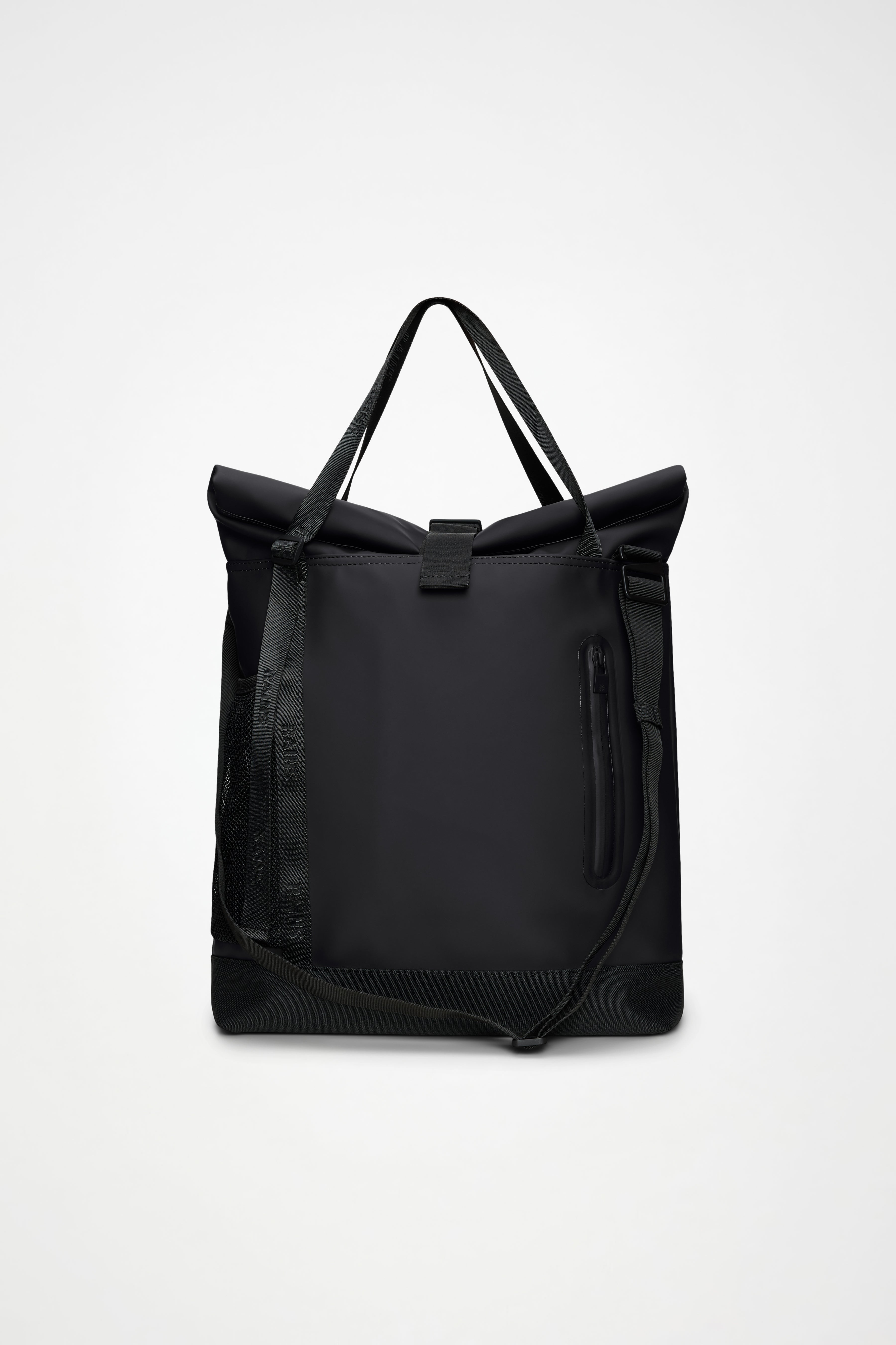 RAINS Trail Rolltop Tote Bag Black 23L H47 x D13 x W35 cm Tote