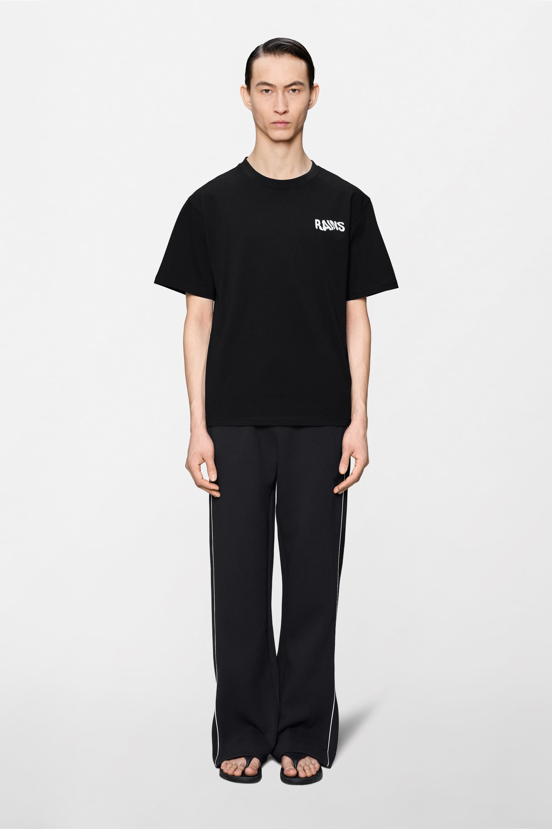 RAINS Classic T-shirt Ripple Black Short Sleeve