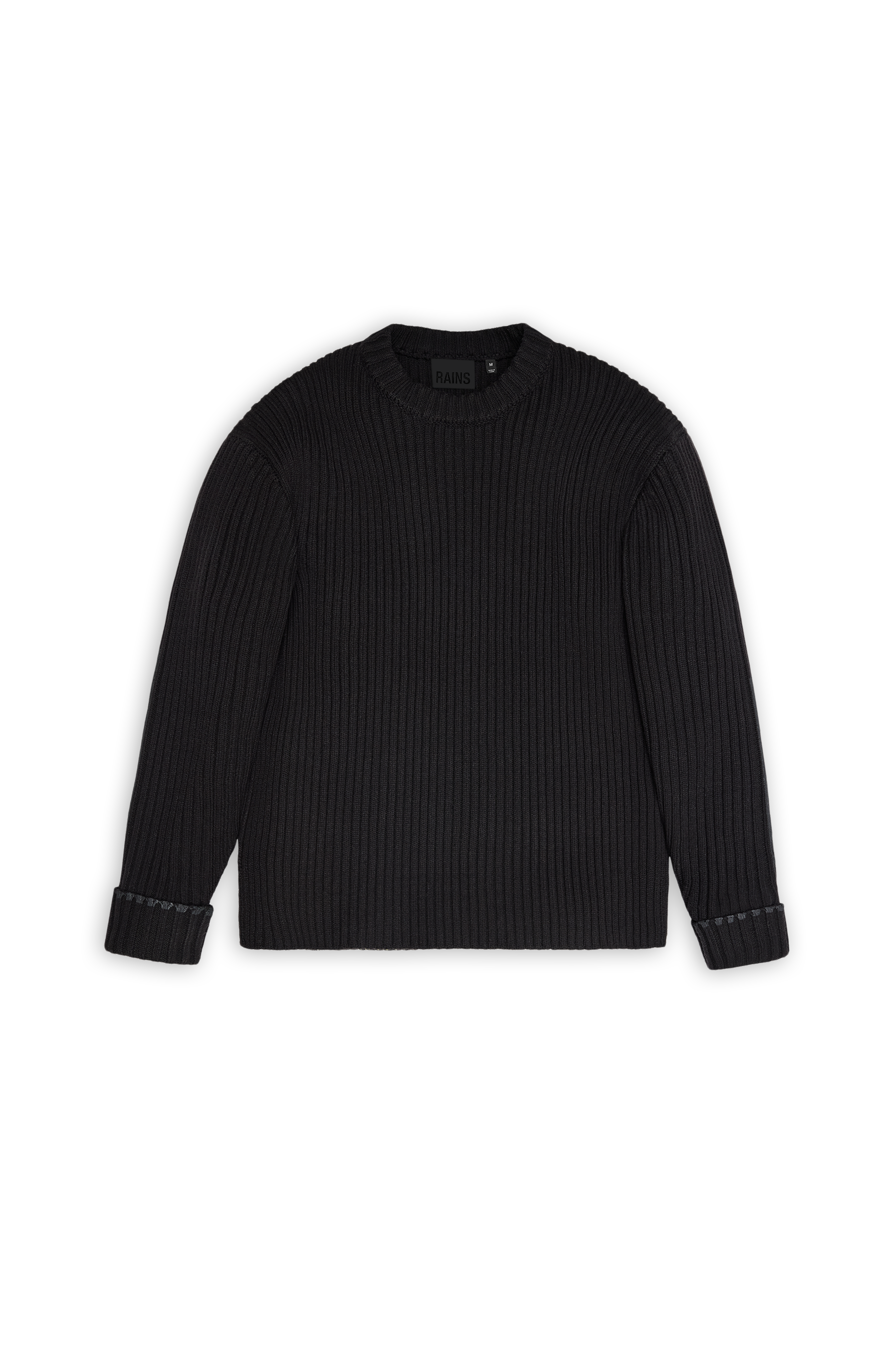 RAINS Sapa Knit Crew Neck Black Crew Neck