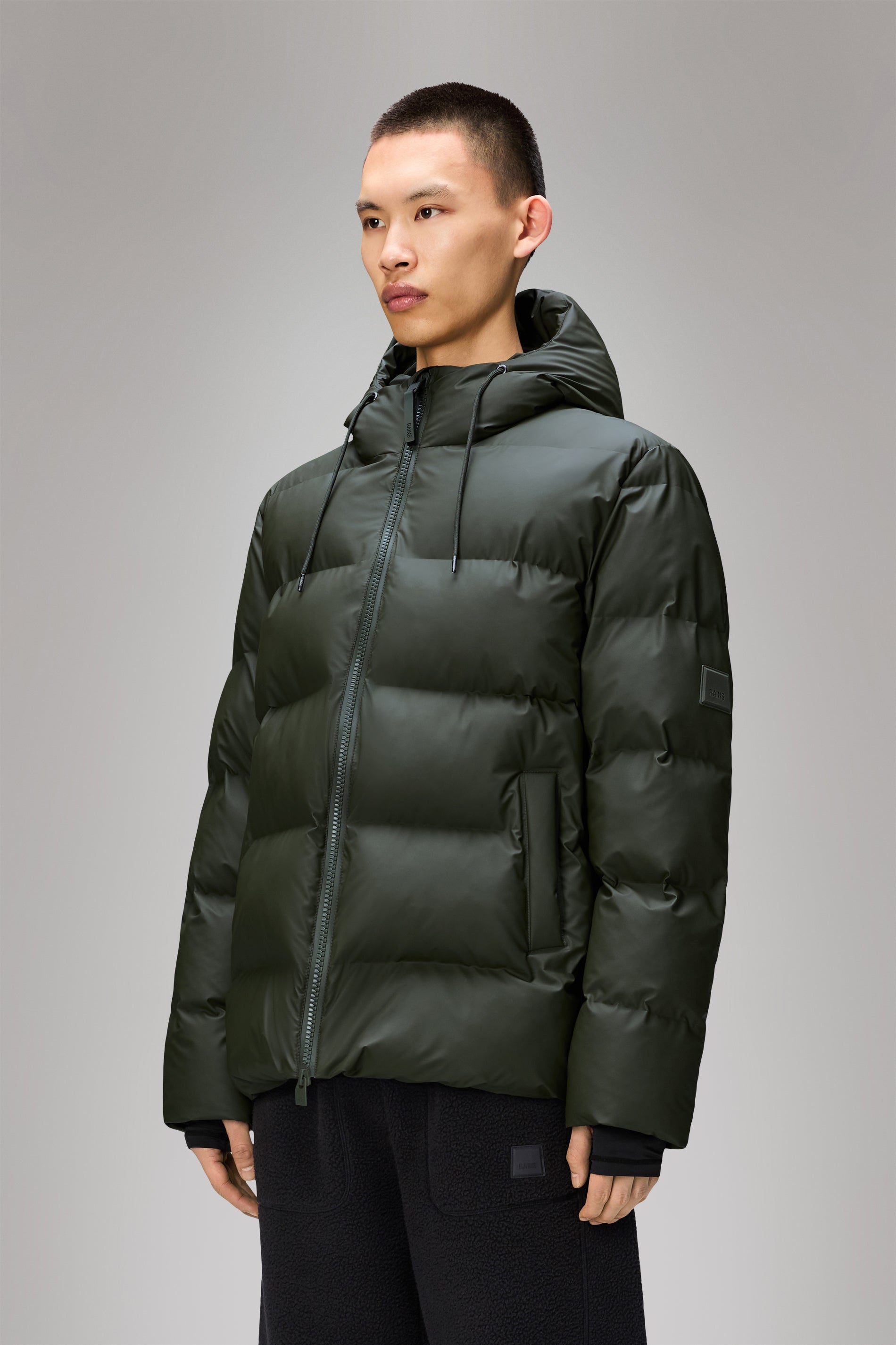 Rains Alta Puffer Jacket Green Jacket