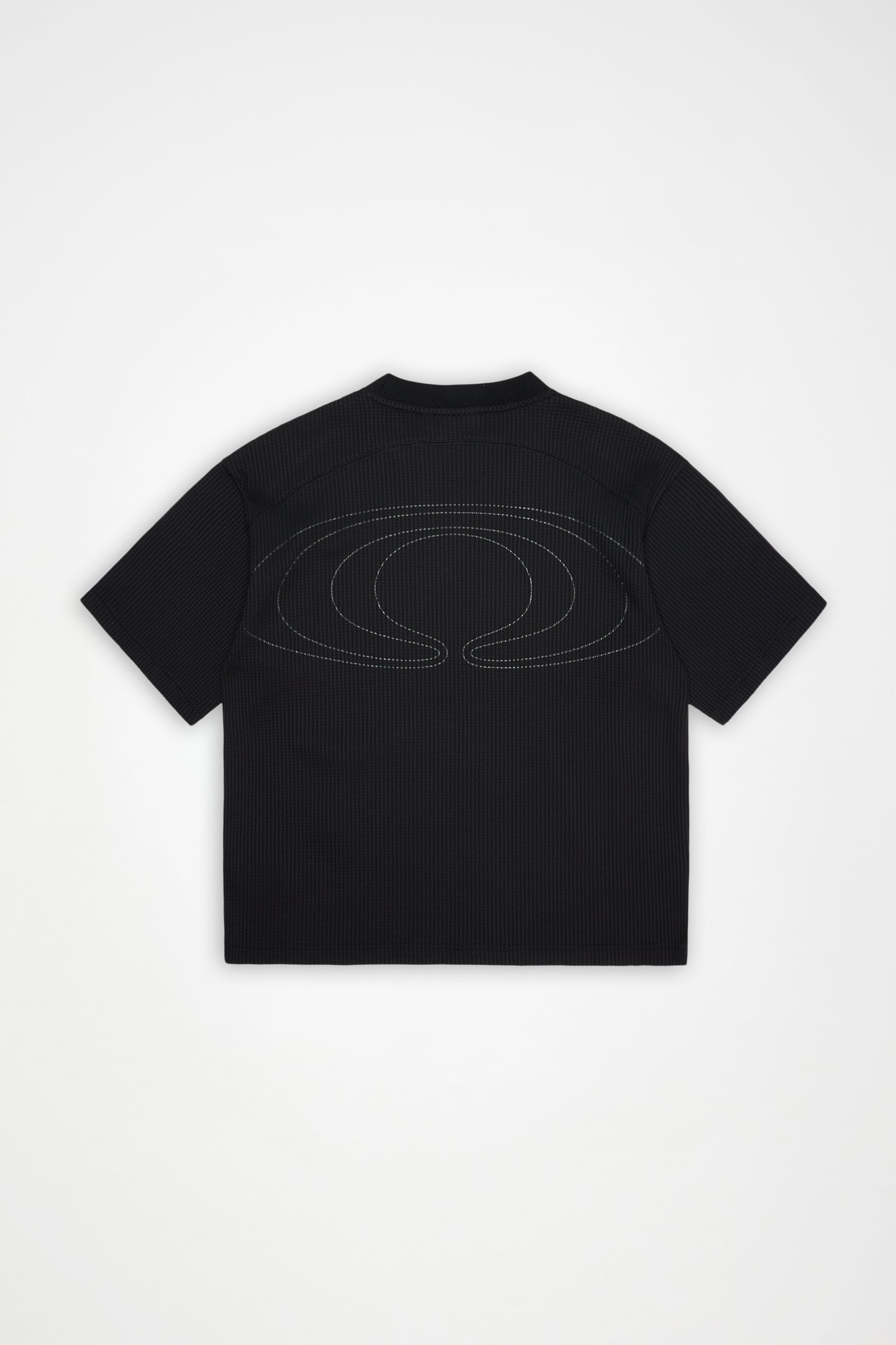 RAINS Waffle T-shirt Splash Black Short Sleeve