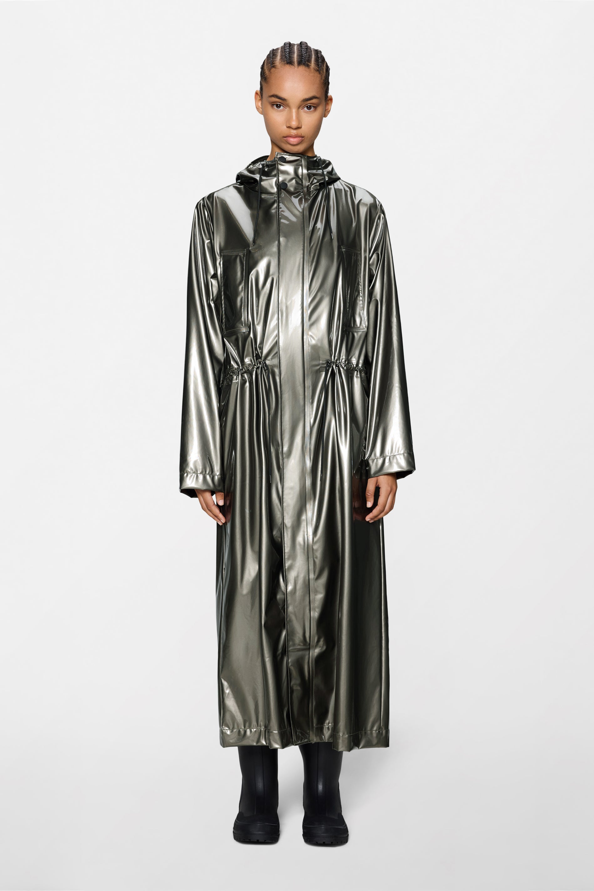 RAINS Bold Longest Jacket Raven Jacket