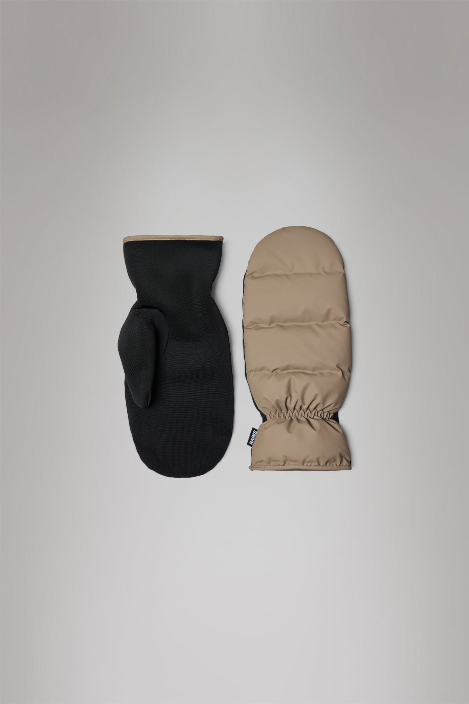 RAINS Lohja Puffer Mittens Beige Gloves