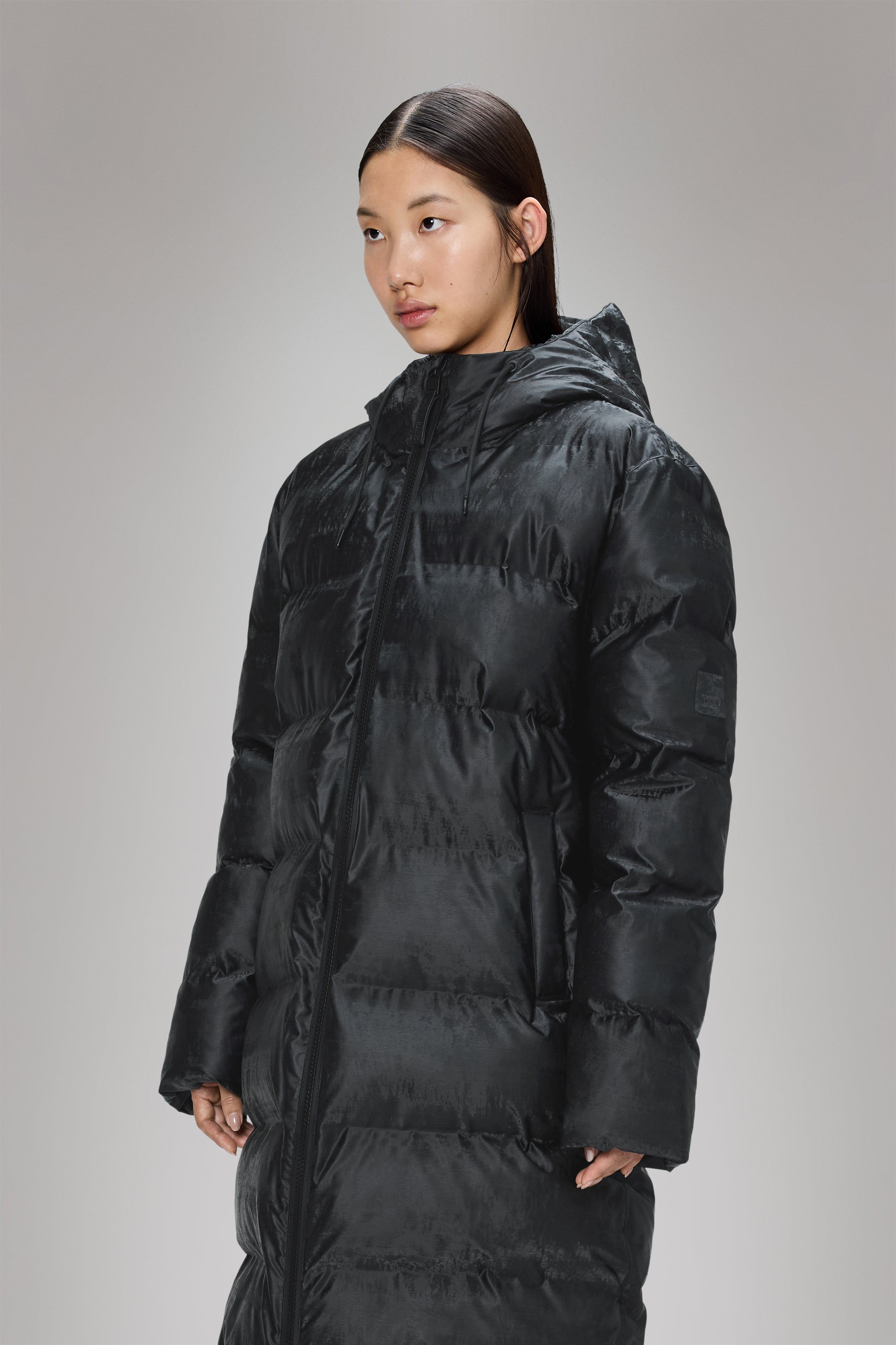Rains Alta Longer Puffer Jacket Coal Jacket