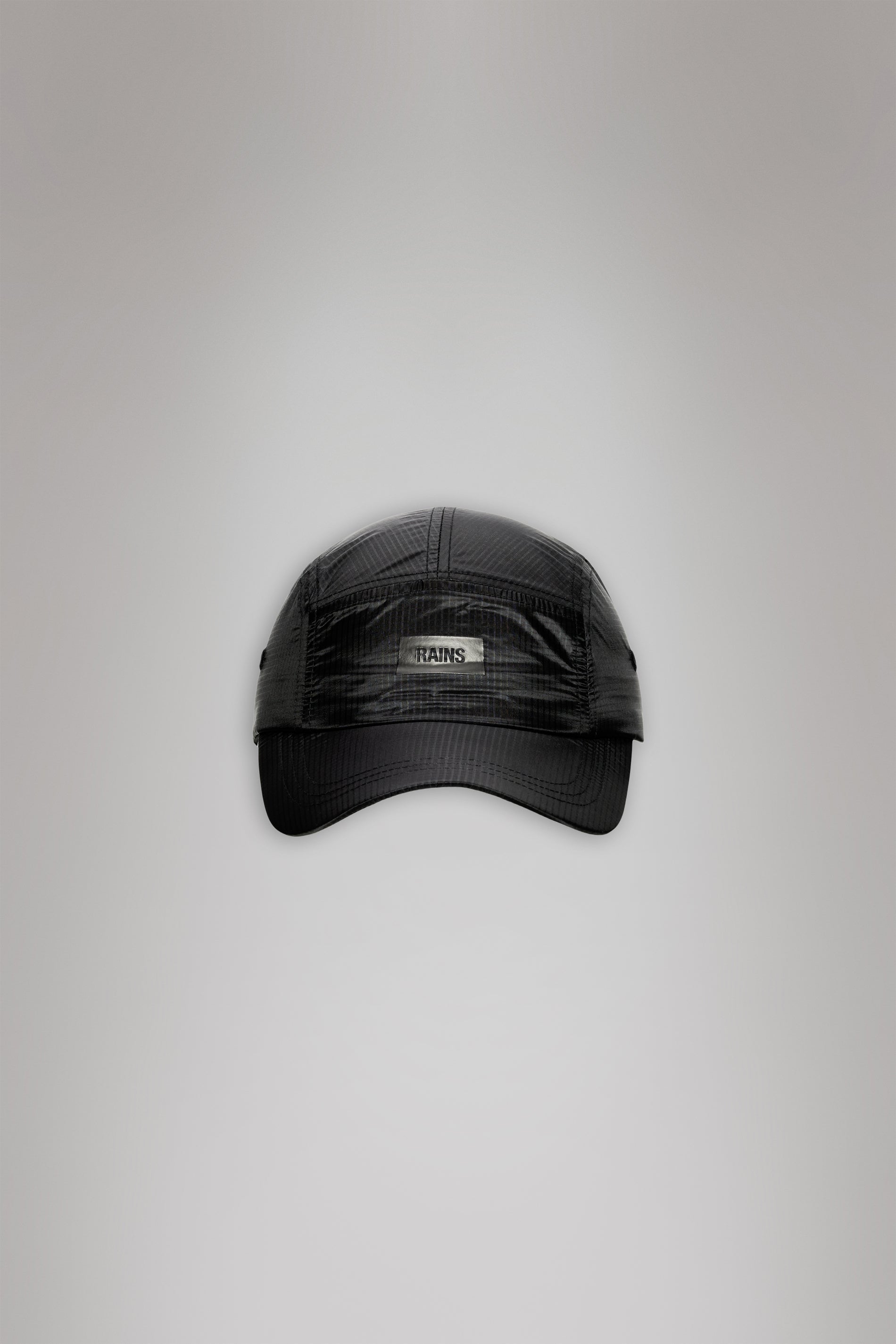 RAINS 5 Panel Ripstop Cap Black Headwear
