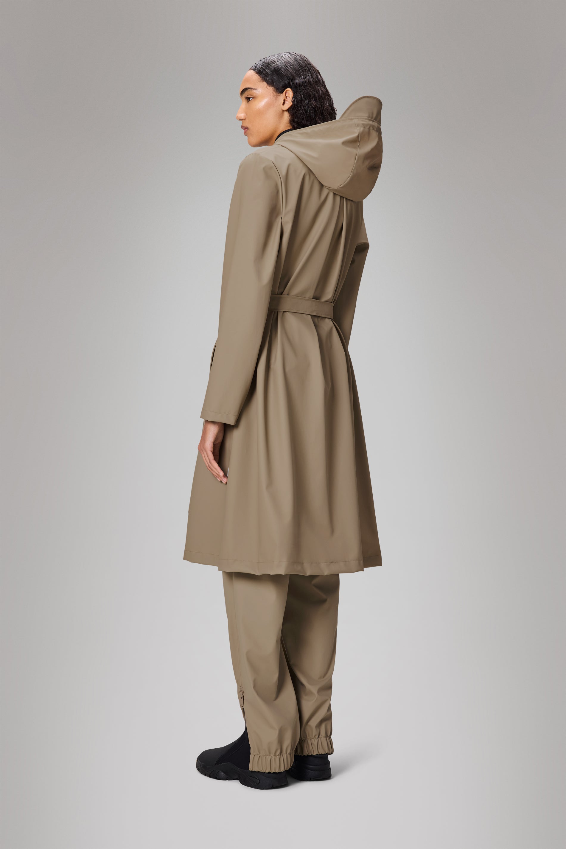 Rains A-Line Longer W Jacket Beige Jacket