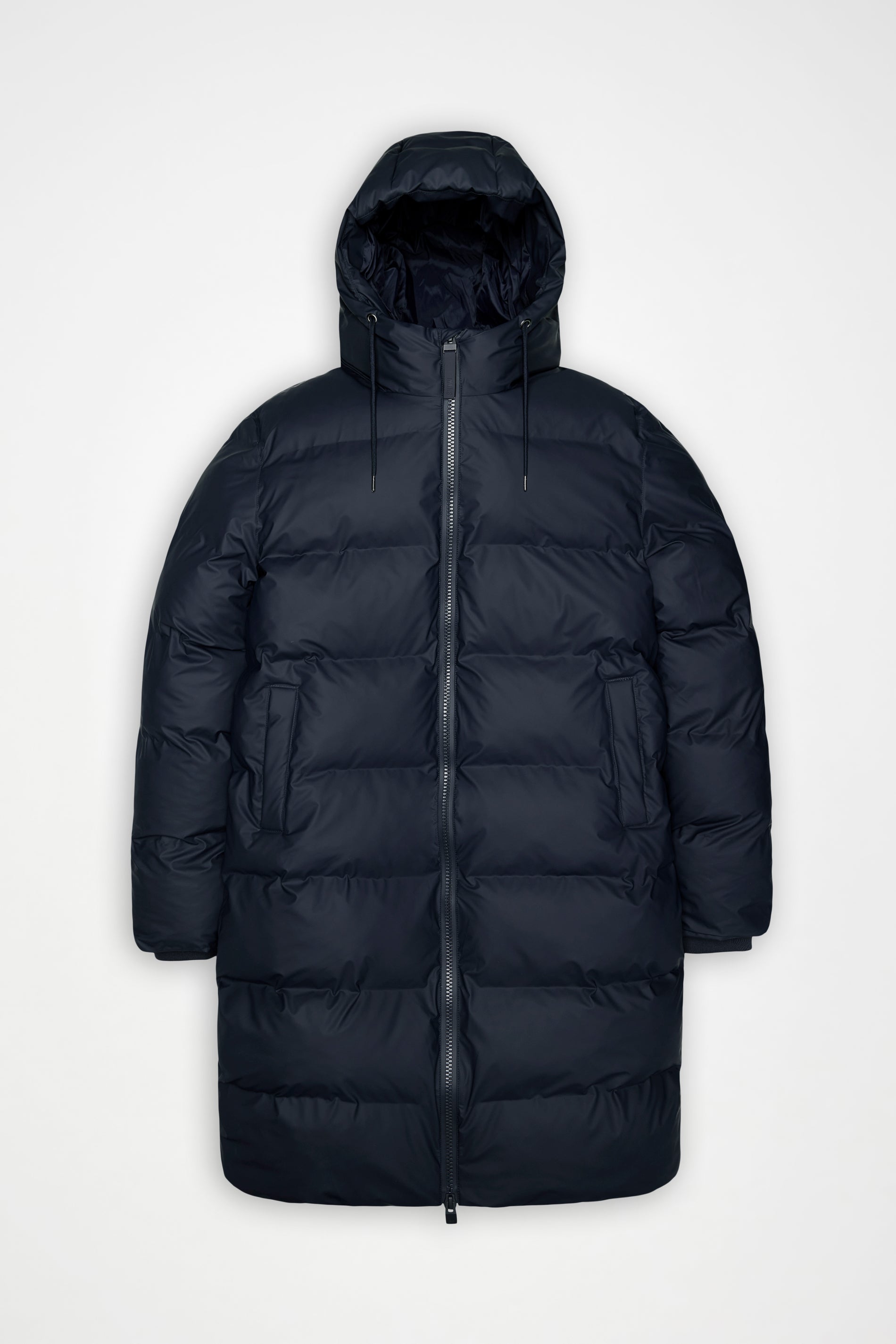 RAINS Alta Longer Puffer Jacket Navy Jacket