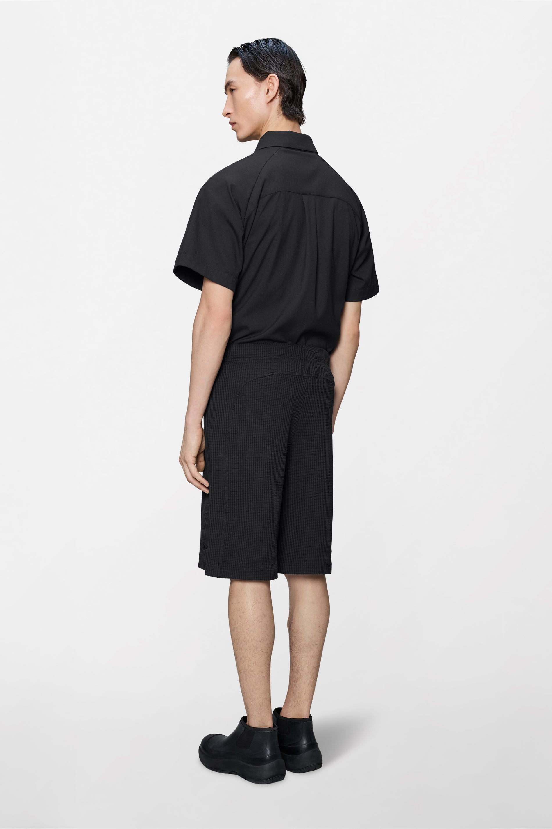 RAINS Waffle Shorts Splash Black Shorts