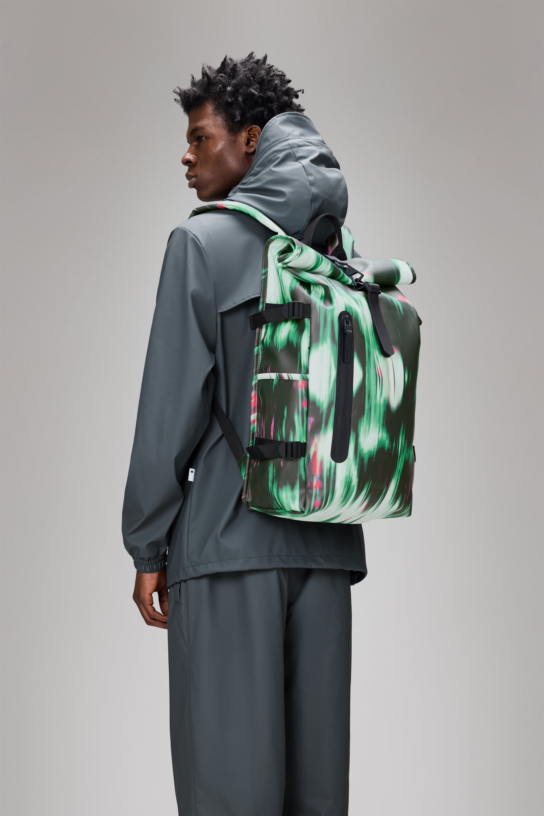 RAINS Rolltop Rucksack Large Blur 23L H63 x D14 x W32 cm Backpack