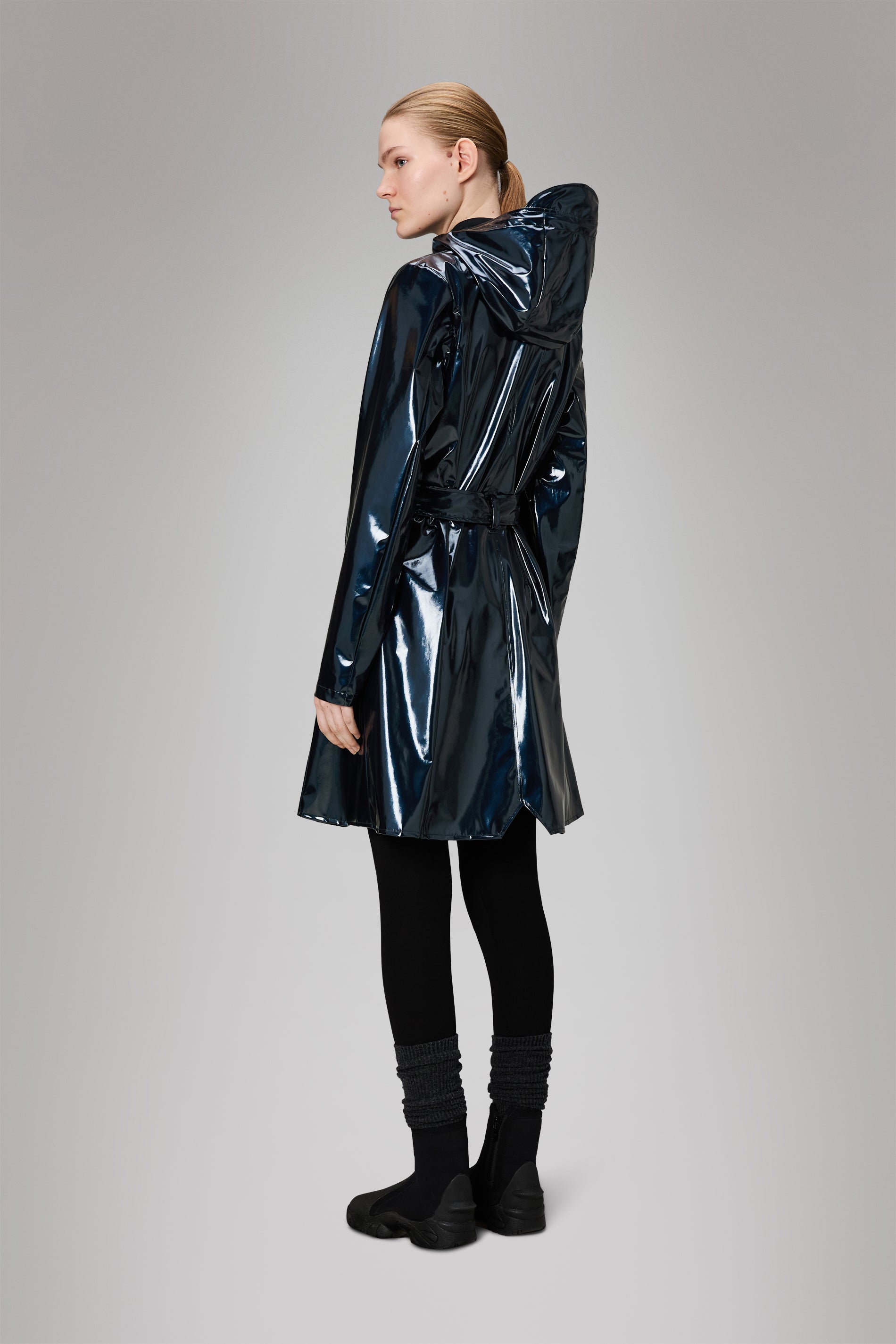 Rains Curve Long Jacket
 Spill Jacket