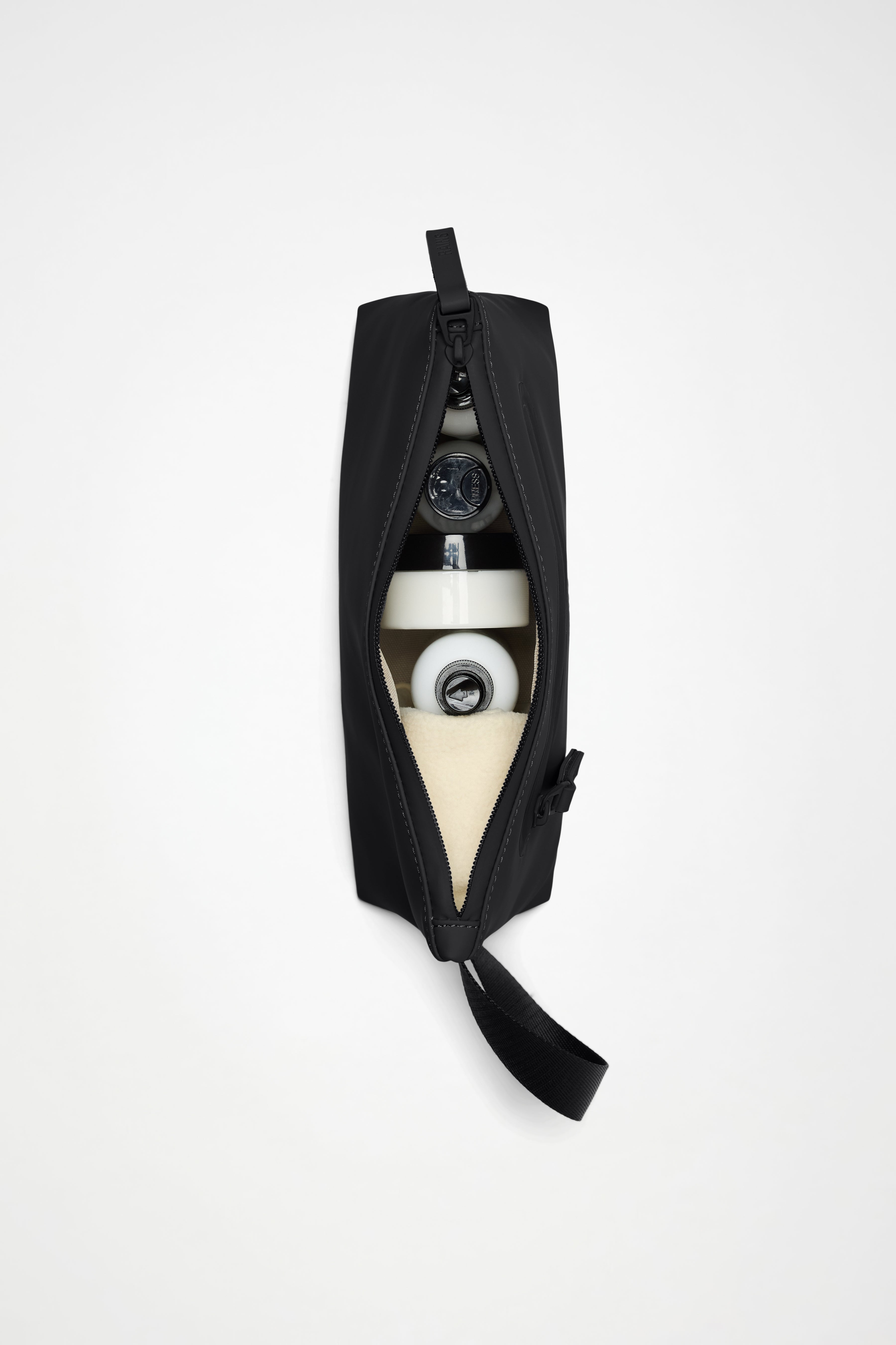 RAINS 2 Zip Cosmetic Bag Large Black Wash Bag