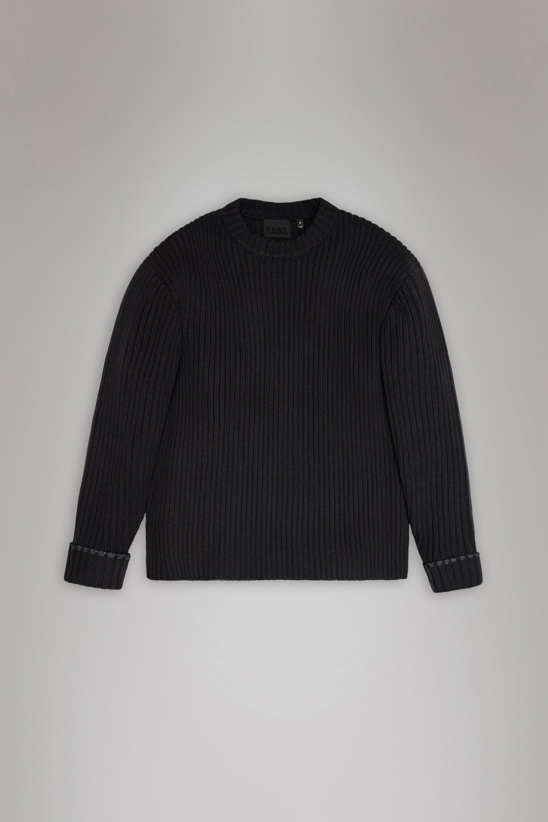 RAINS Sapa Knit Crew Neck Black Crew Neck