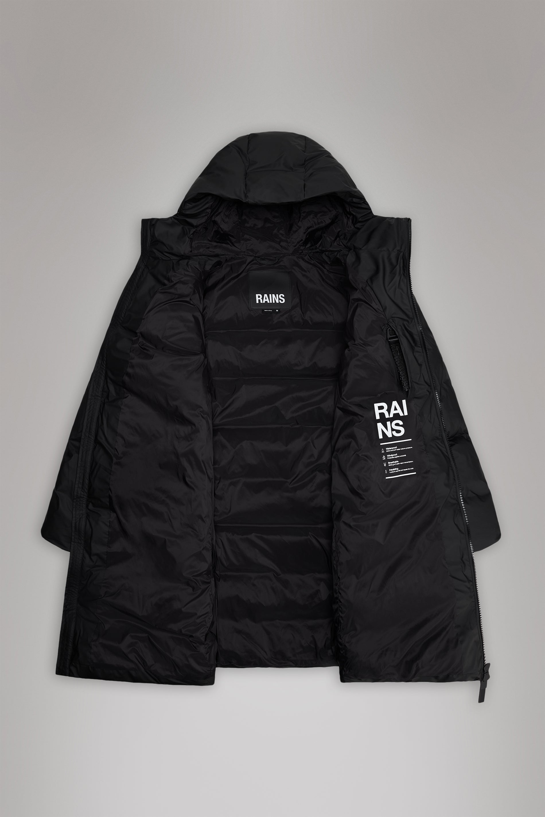 Rains Alta Longer Puffer Jacket Black Jacket