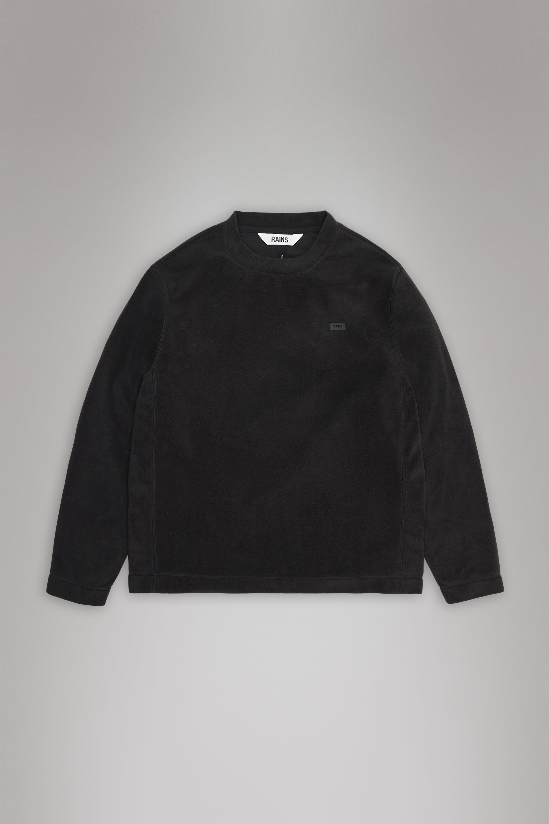 RAINS Addis Fleece Crewneck Black Long Sleeve