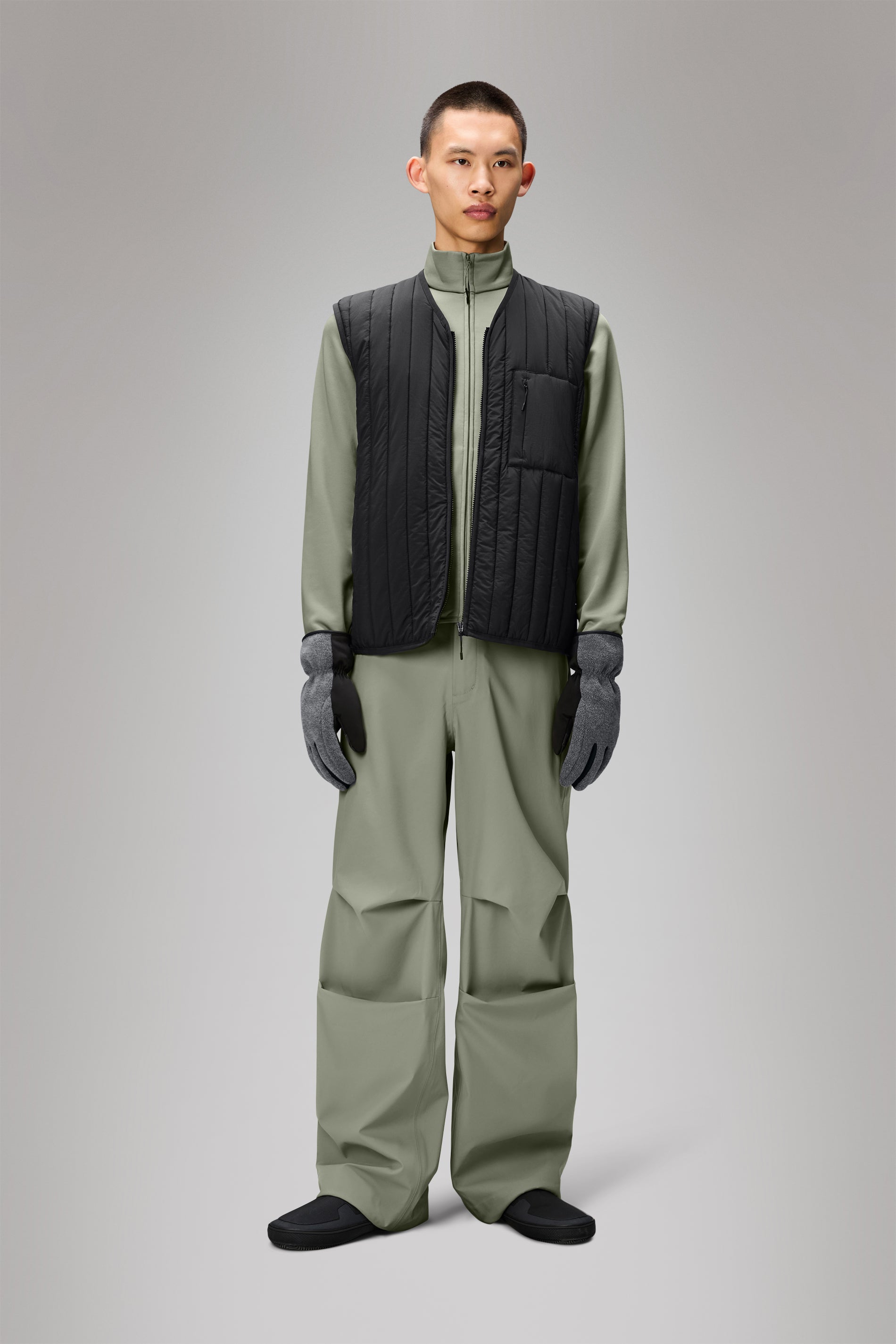 RAINS Banja Liner Vest Black Short Sleeve