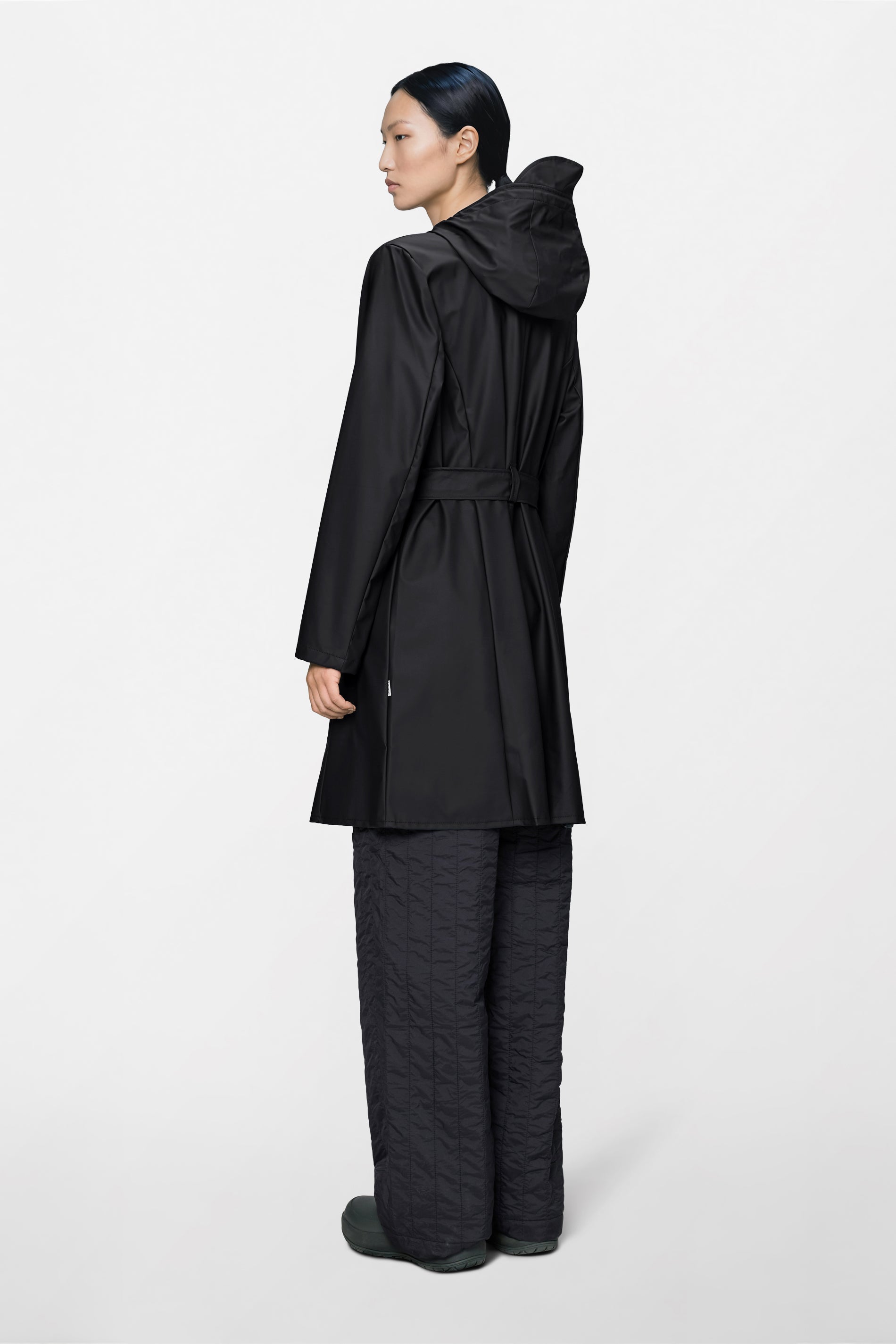 RAINS Curve Long Jacket
 Black Jacket